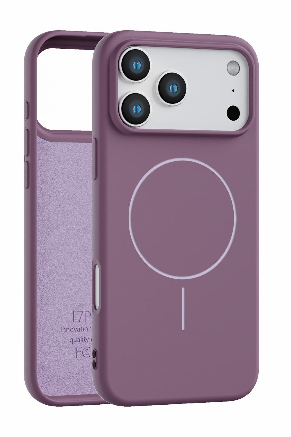 iPhone 17 Pro Max Uyumlu İçi Kadife Magsafe Wireless Şarz Özellikli Gül Kurusu Renkli Telefon Kılıfı