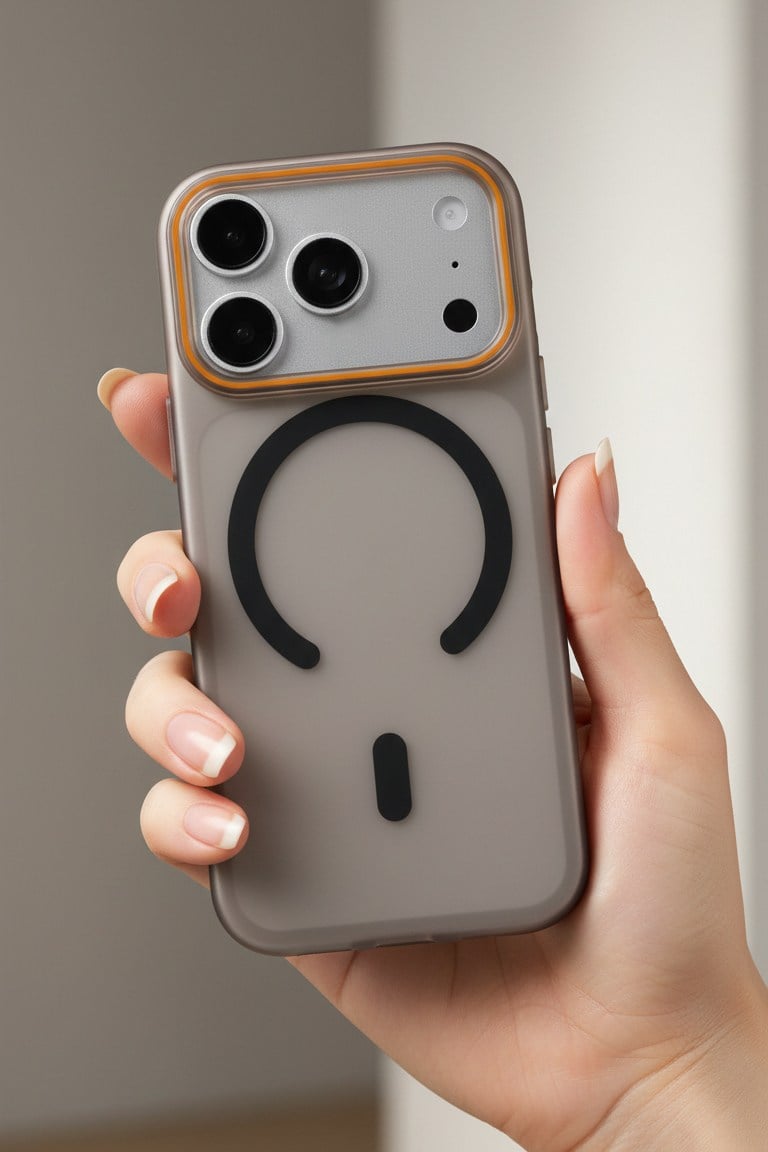 iPhone 17 Pro Max Uyumlu Magsafe Wireless Şarj Özellikli Mat Sert Arka Kapak Kılıf