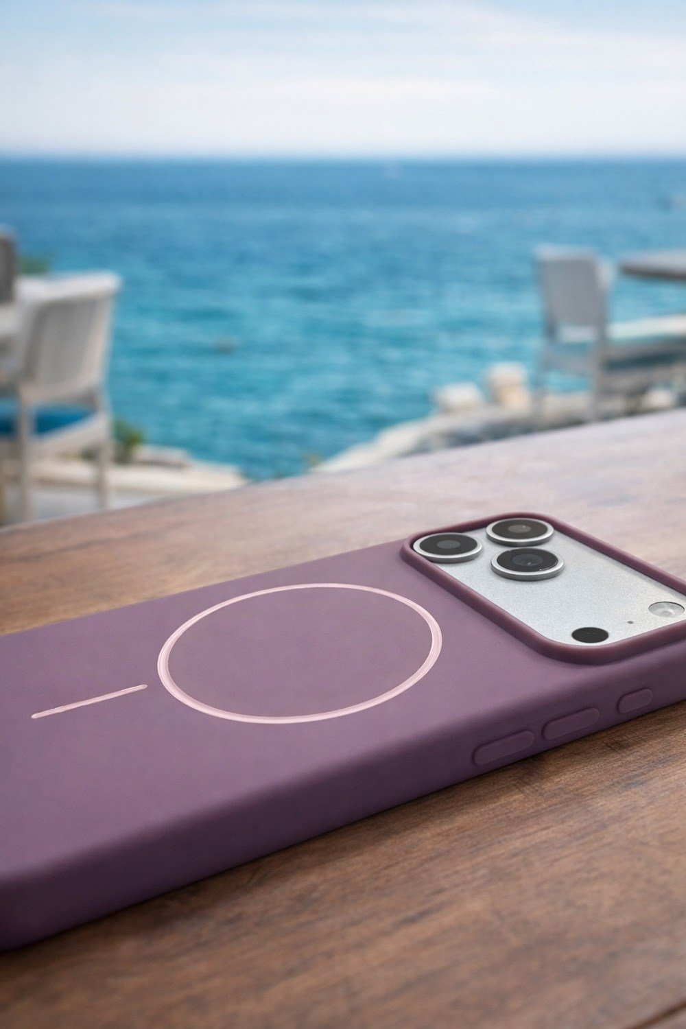 iPhone 17 Pro Uyumlu İçi Kadife Magsafe Wireless Şarz Özellikli Gül Kurusu Renkli Telefon Kılıfı