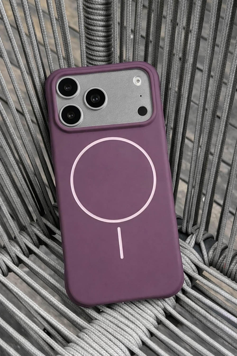 iPhone 17 Pro Uyumlu İçi Kadife Magsafe Wireless Şarz Özellikli Gül Kurusu Renkli Telefon Kılıfı