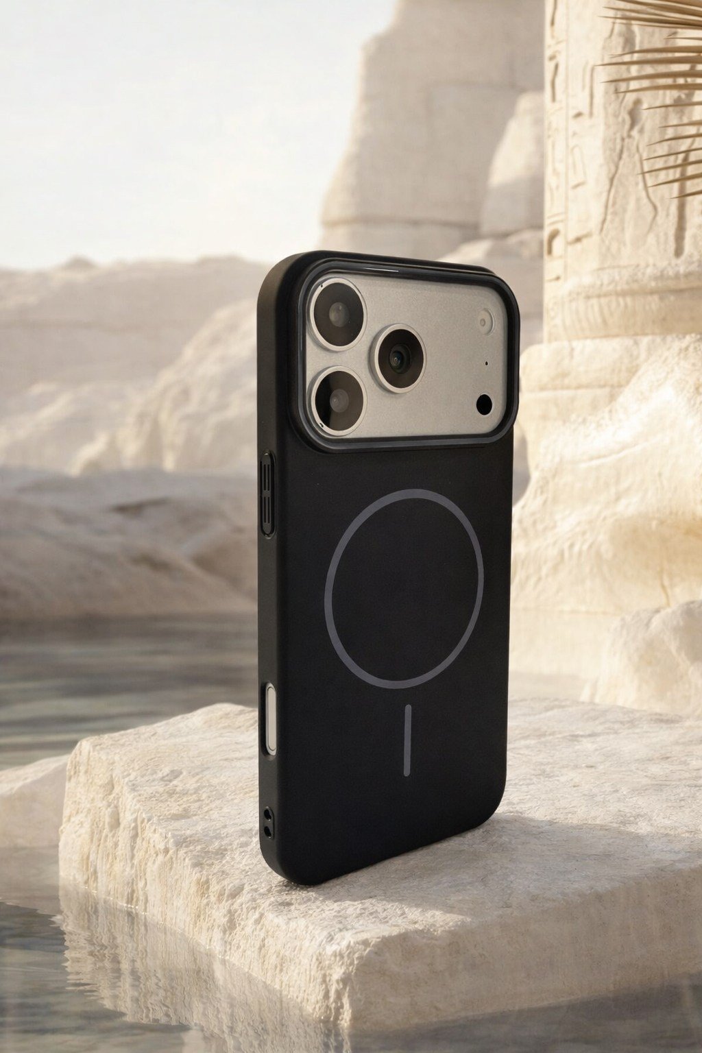 iPhone 17 Pro Uyumlu Kamera Çıkıntılı Magsafe Wireless Şarj Özellikli Sert Sararmaz Silikon Kılıf