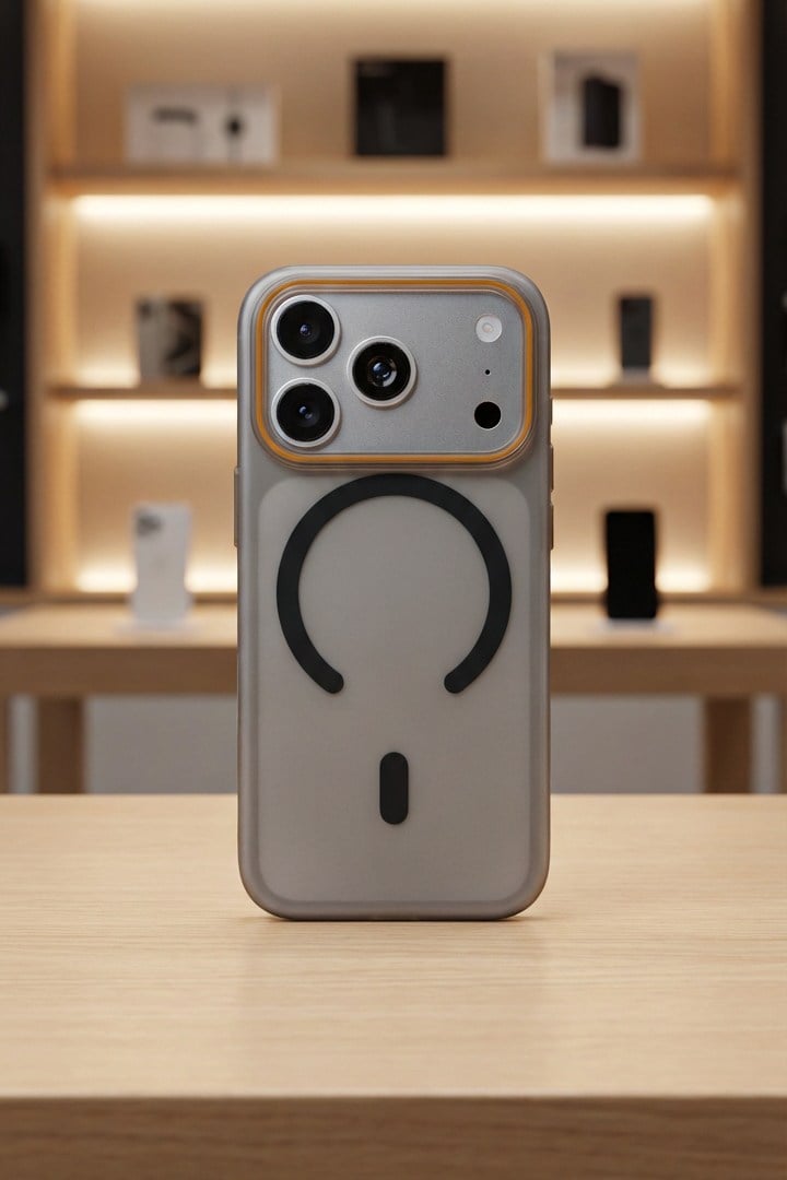 iPhone 17 Pro Uyumlu Magsafe Wireless Şarj Özellikli Mat Sert Arka Kapak Kılıf