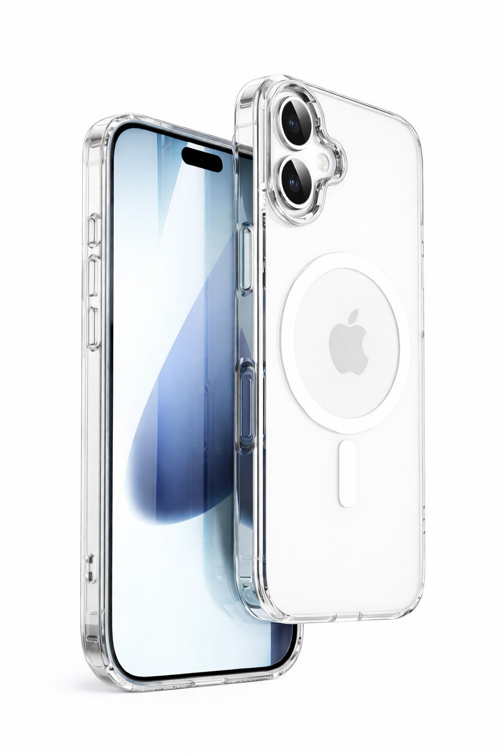 iPhone 17 Uyumlu Kamera Korumalı Magsafe Wireless Şarj Özellikli Lüks Şeffaf Silikon Telefon Kılıfı