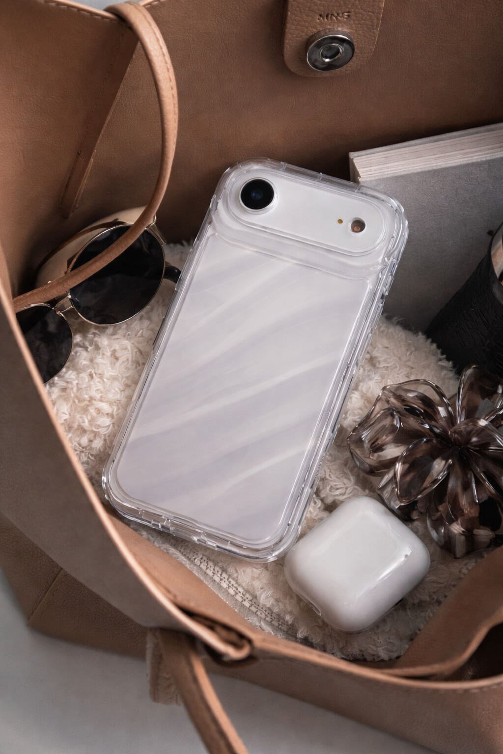 iPhone Air Uyumlu Telefon Kılıfı Kamera Çıkıntılı Kabartmalı Parlak Desenli Darbe Emici Silikon Kılıf