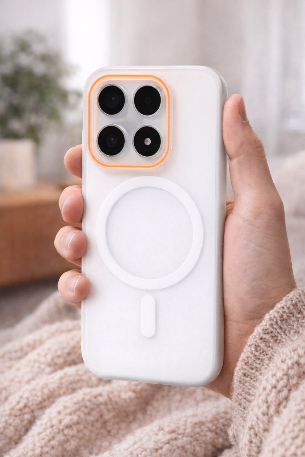 Mi 17 Uyumlu Magsafe Wireless Şarj Özellikli Mat Sert Arka Kapak Kılıf