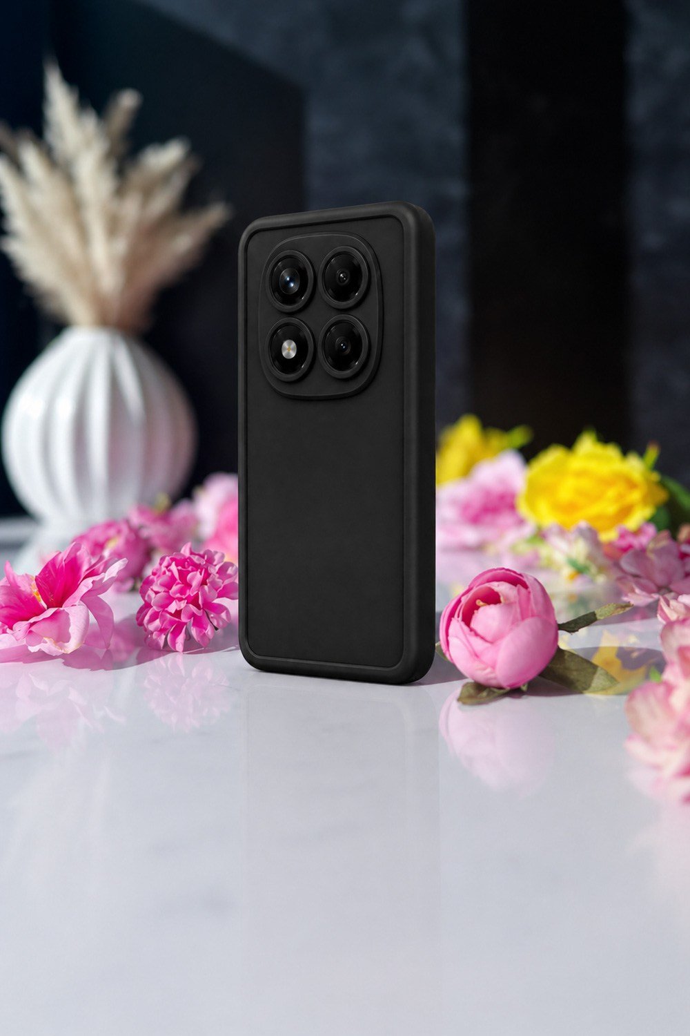 mi Redmi Note 14 PRO Uyumlu Kamera Çıkıntılı Mat Silikon Telefon Kılıfı