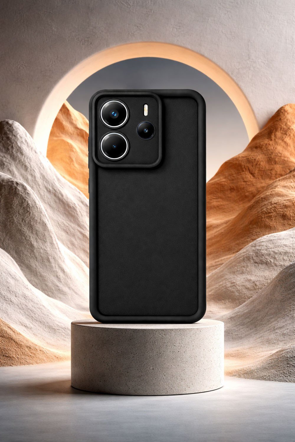 mi Redmi Note 14 Uyumlu Kamera Çıkıntılı Mat Silikon Telefon Kılıfı