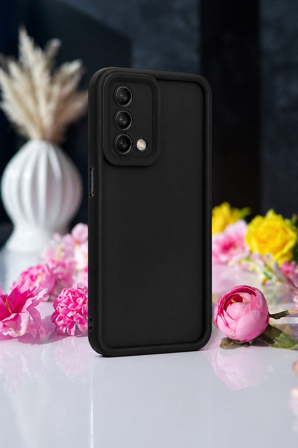 Oppo A74 4G Uyumlu Kamera Çıkıntılı Mat Silikon Telefon Kılıfı