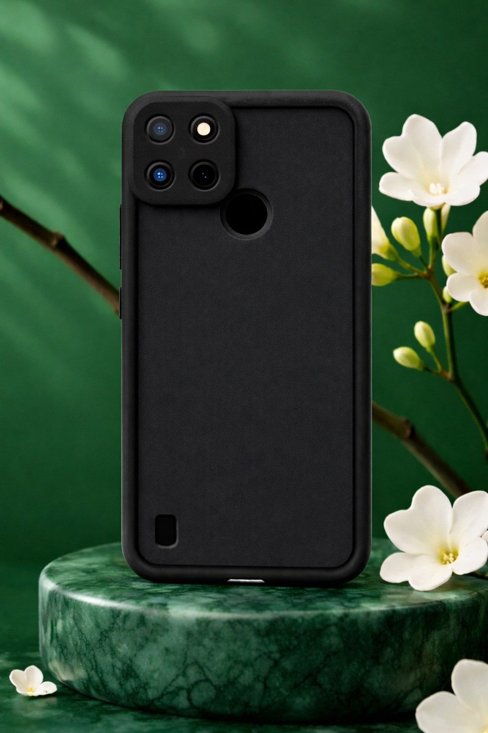 Realme C21Y VE Realme C25Y Uyumlu Kamera Çıkıntılı Mat Silikon Telefon Kılıfı