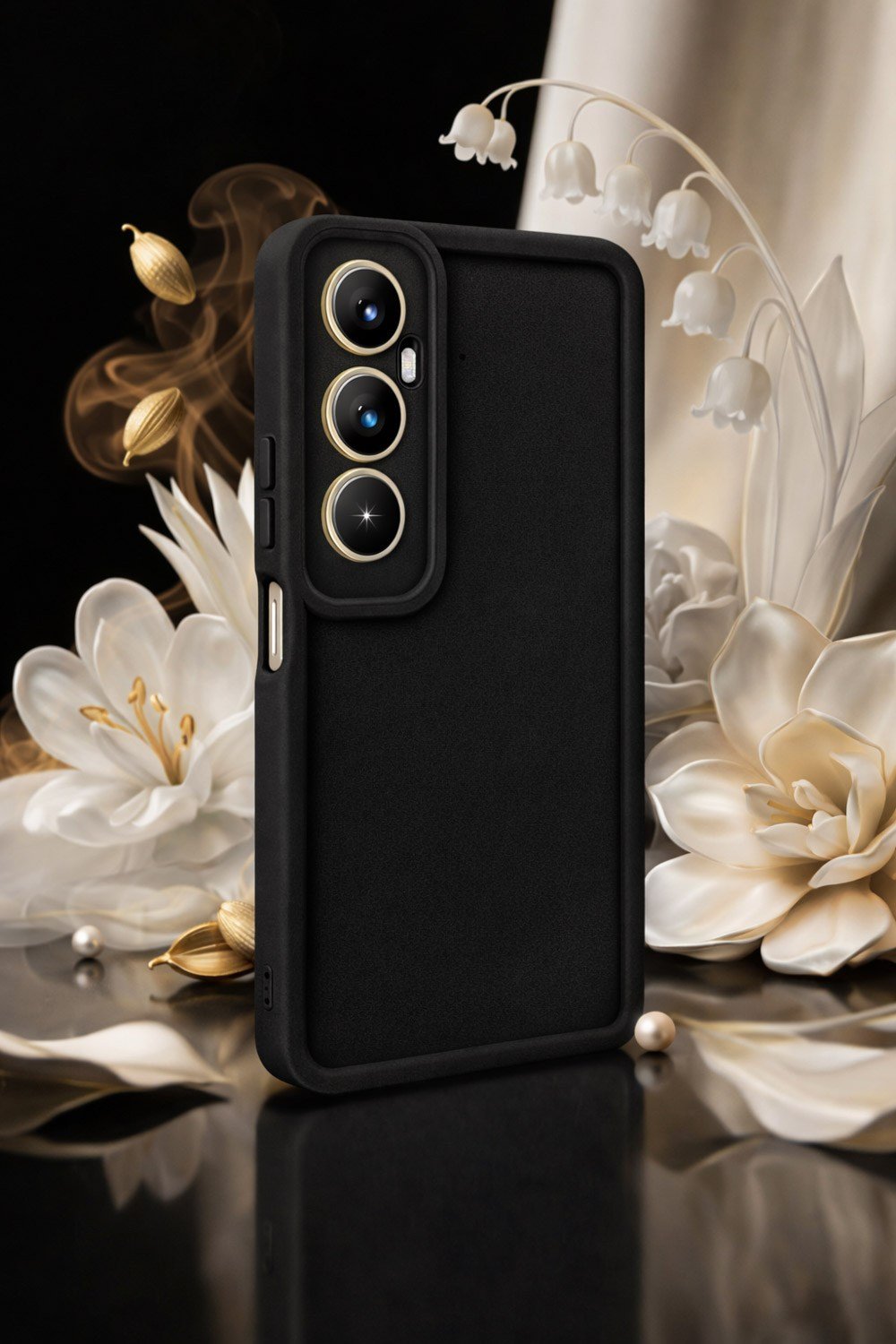 Realme C65 Uyumlu Kamera Çıkıntılı Mat Silikon Telefon Kılıfı