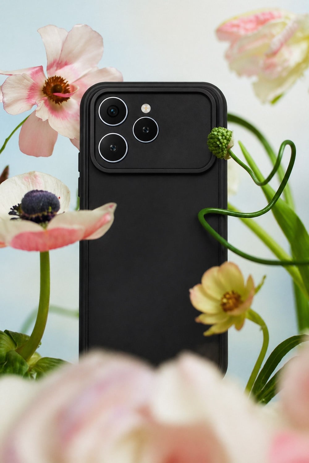 Tecno SPARK40 Uyumlu Kamera Çıkıntılı Mat Silikon Telefon Kılıfı