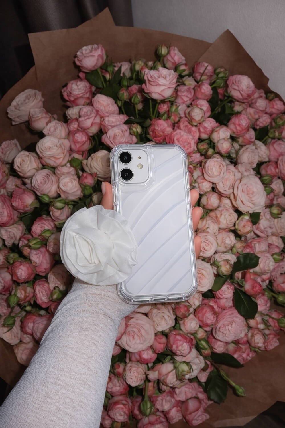Uyumlu Telefon Kılıfı Kamera Çıkıntılı Kabartmalı Parlak Desenli Darbe Emici Silikon Kılıf