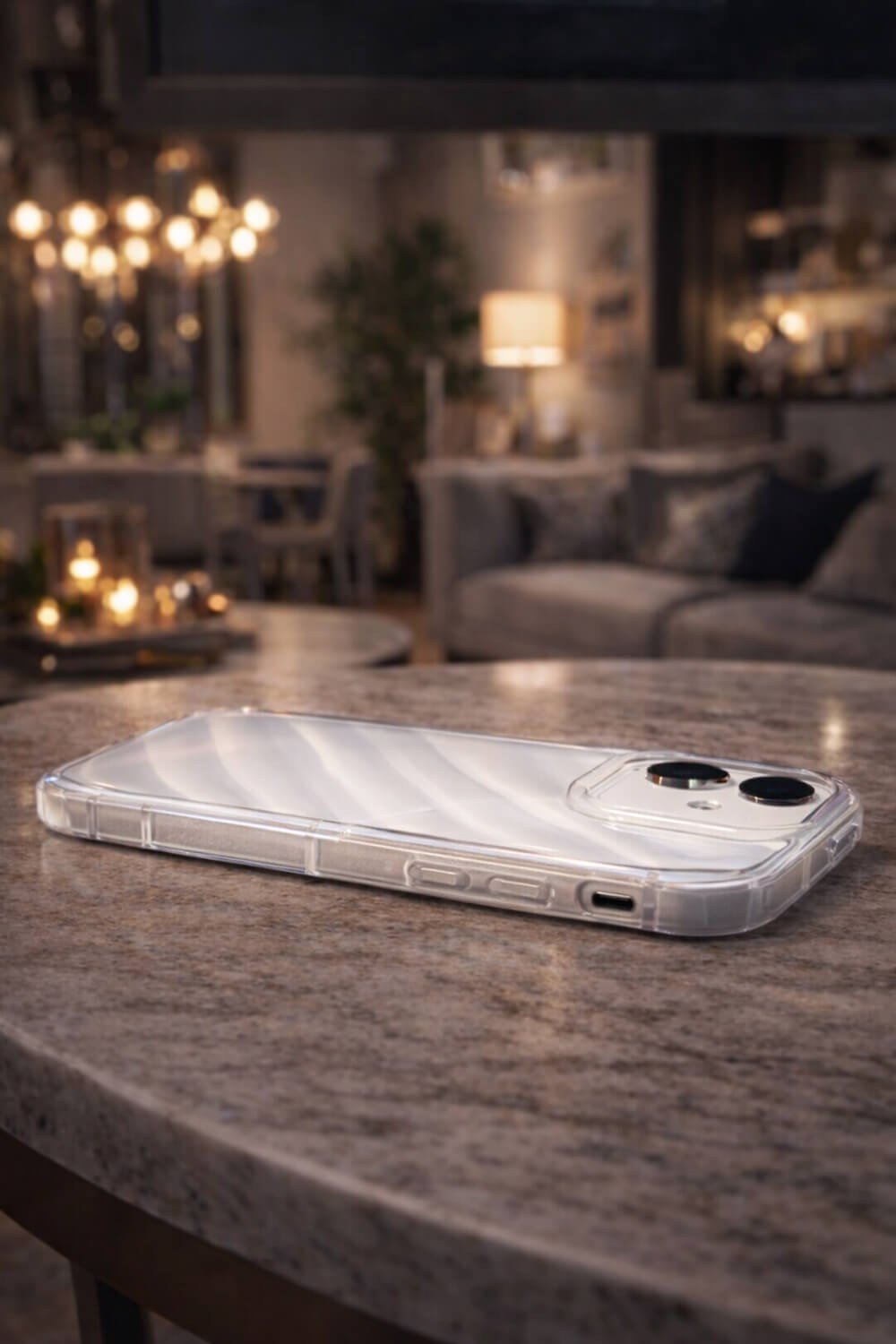 Uyumlu Telefon Kılıfı Kamera Çıkıntılı Kabartmalı Parlak Desenli Darbe Emici Silikon Kılıf