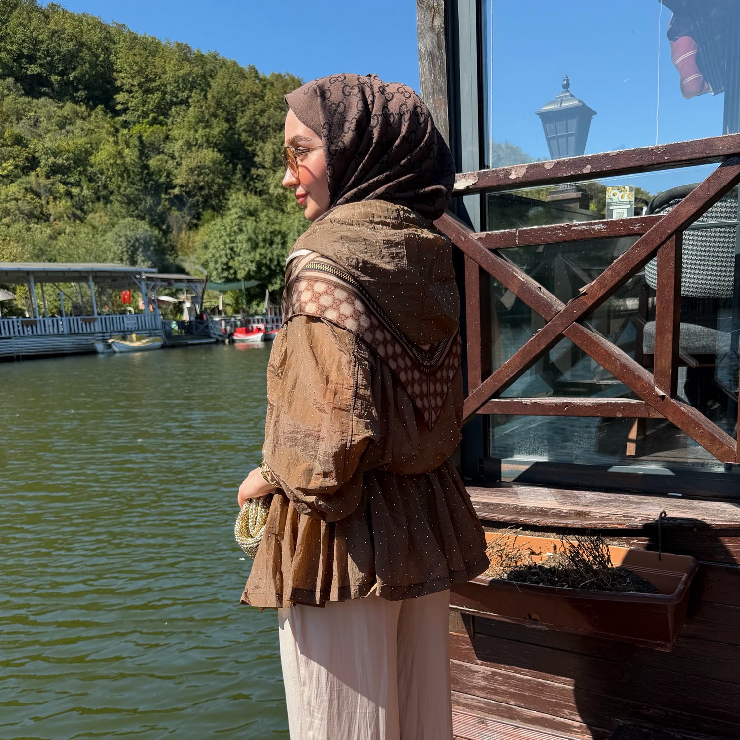 Kahverengi İthal Mela Ceket