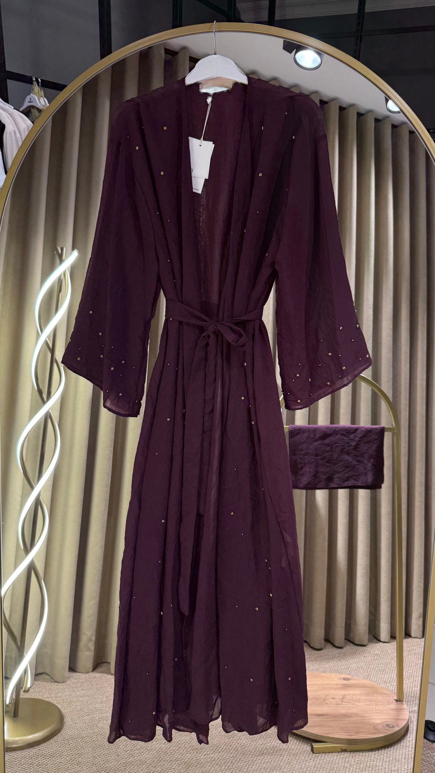 Zambak Abaya Bordo 