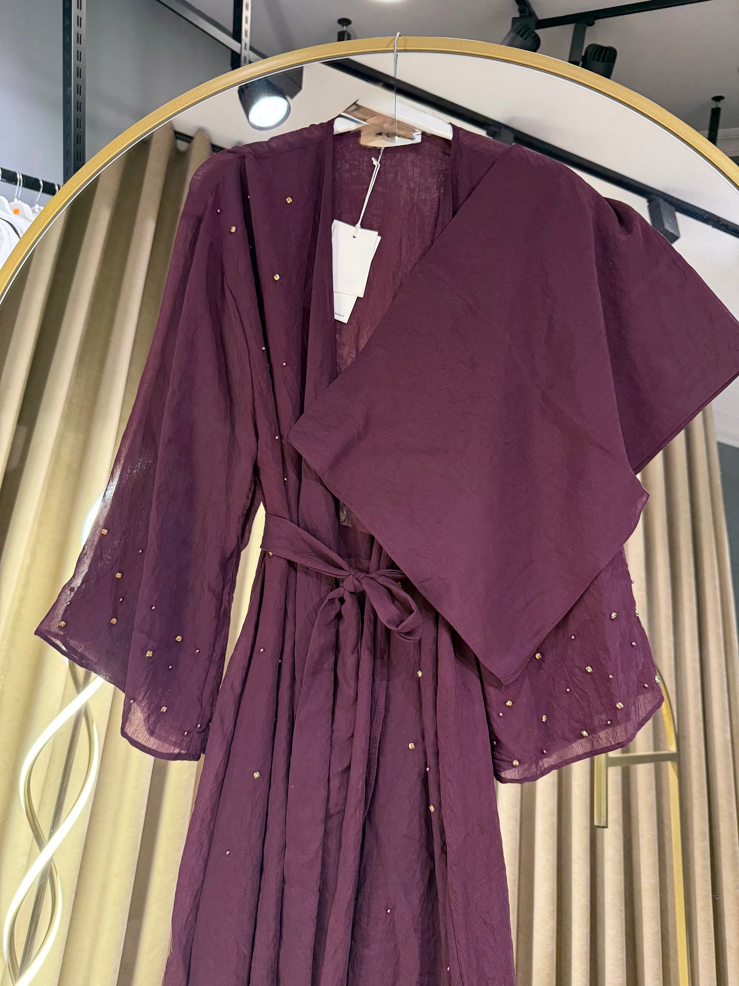 Zambak Abaya Bordo 