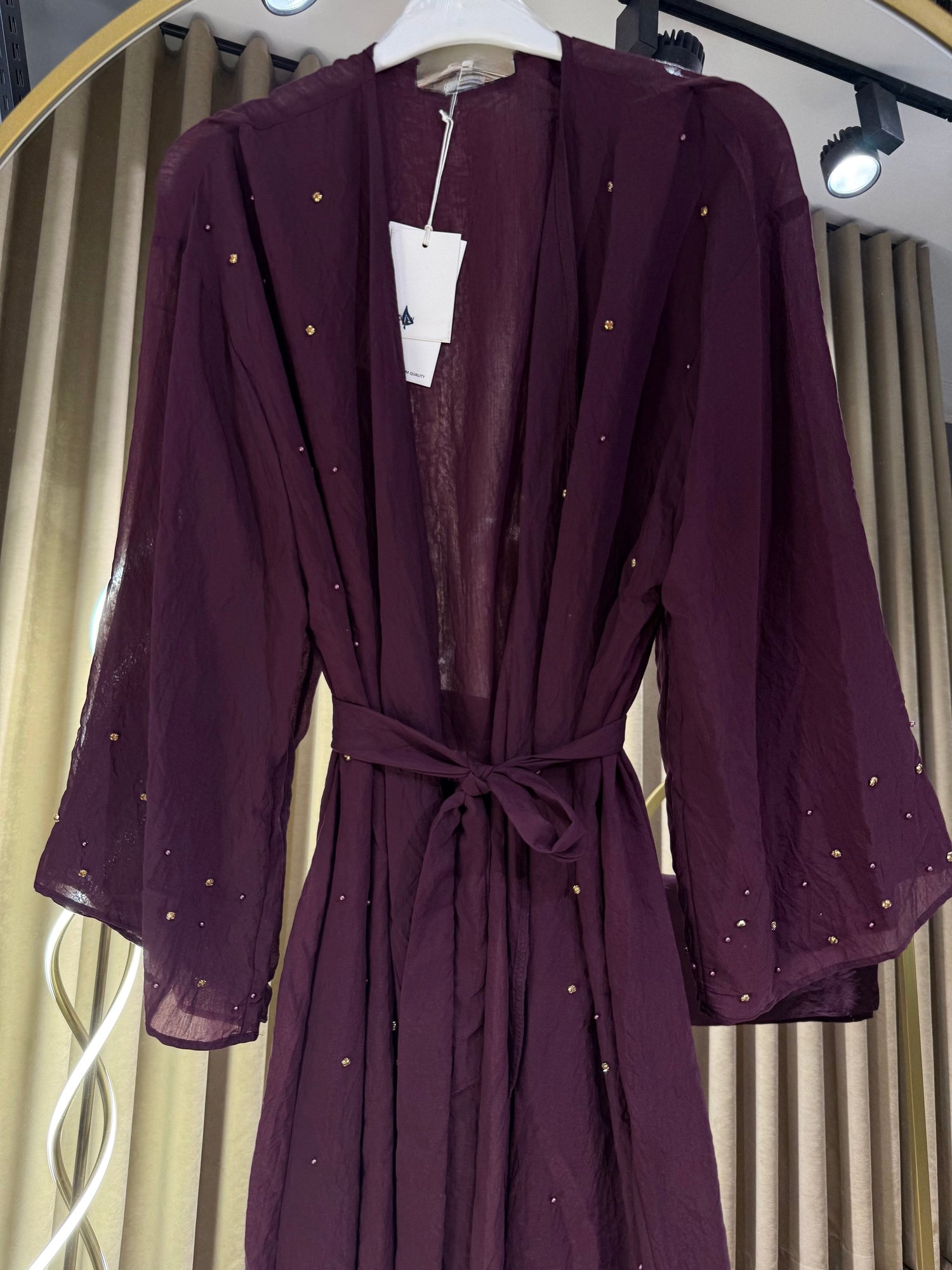 Zambak Abaya Bordo 