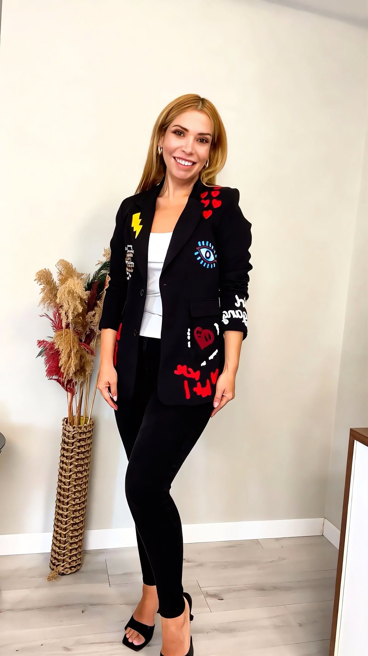 Tasarım Blazer Ceket Siyah