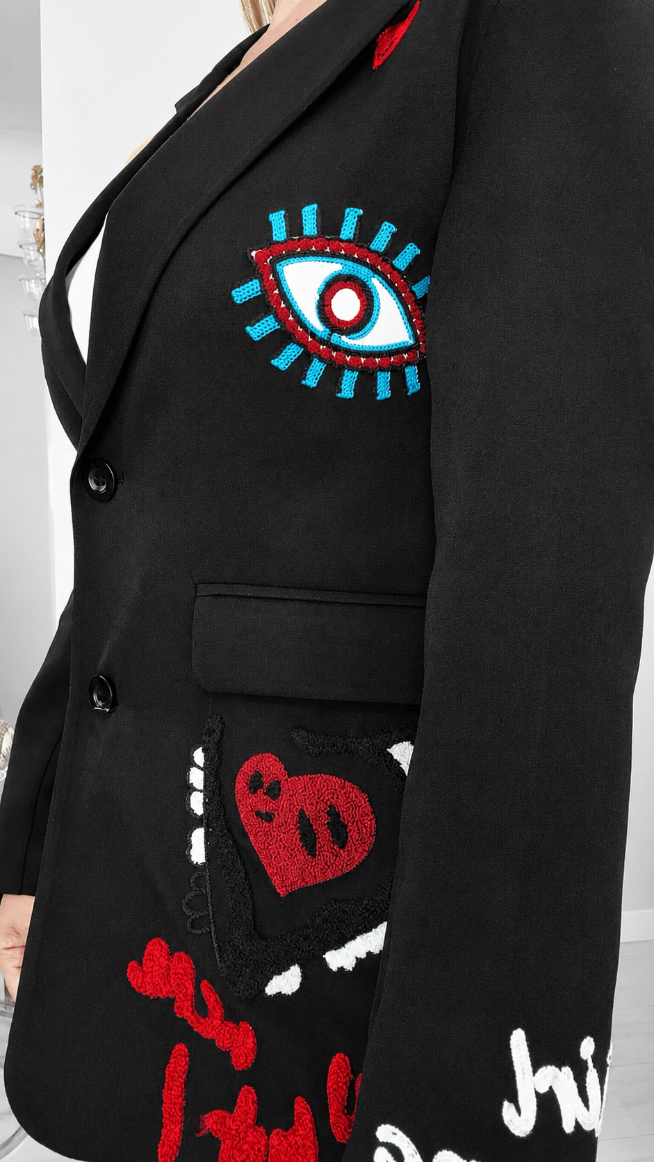 Tasarım Blazer Ceket Siyah