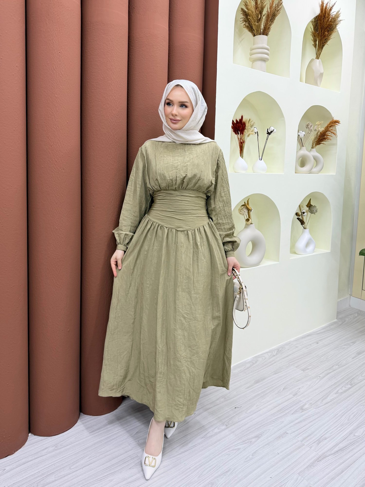 Elenor Elbise Haki