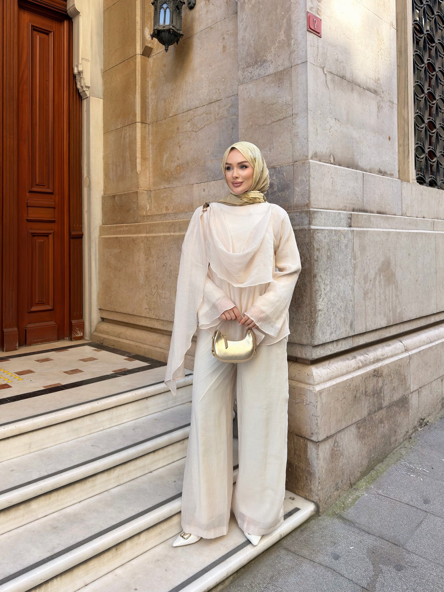 Godes Pantolonlu Takım | Bej