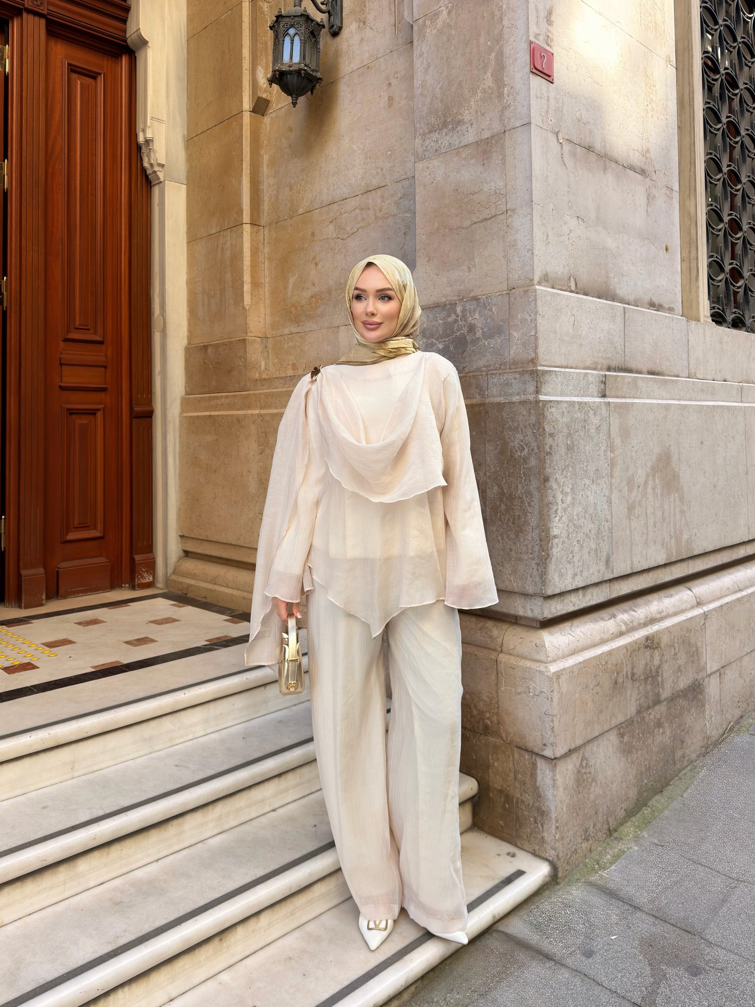 Godes Pantolonlu Takım | Bej