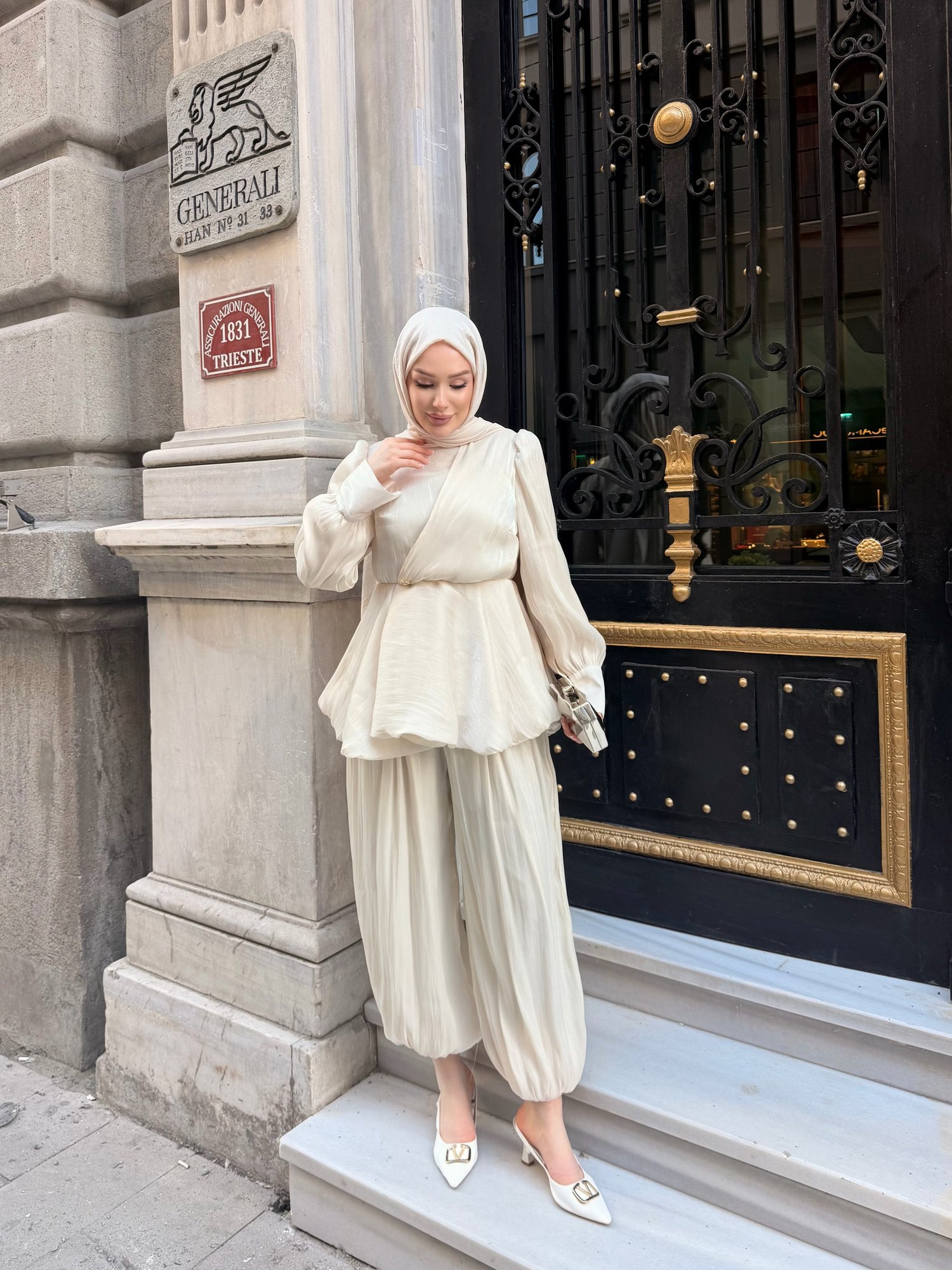 Gustto Pantalon Takım | Ekru