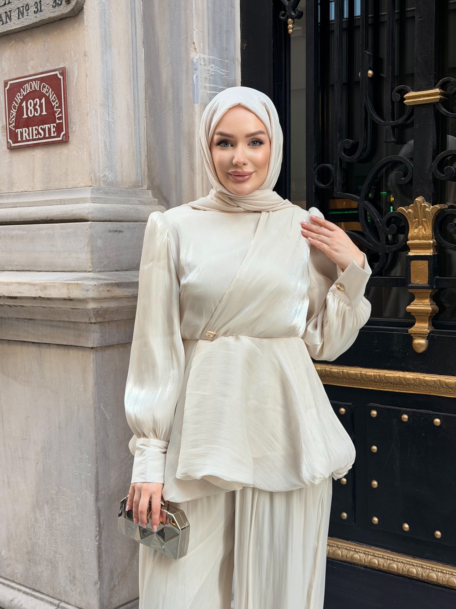 Gustto Pantalon Takım | Ekru