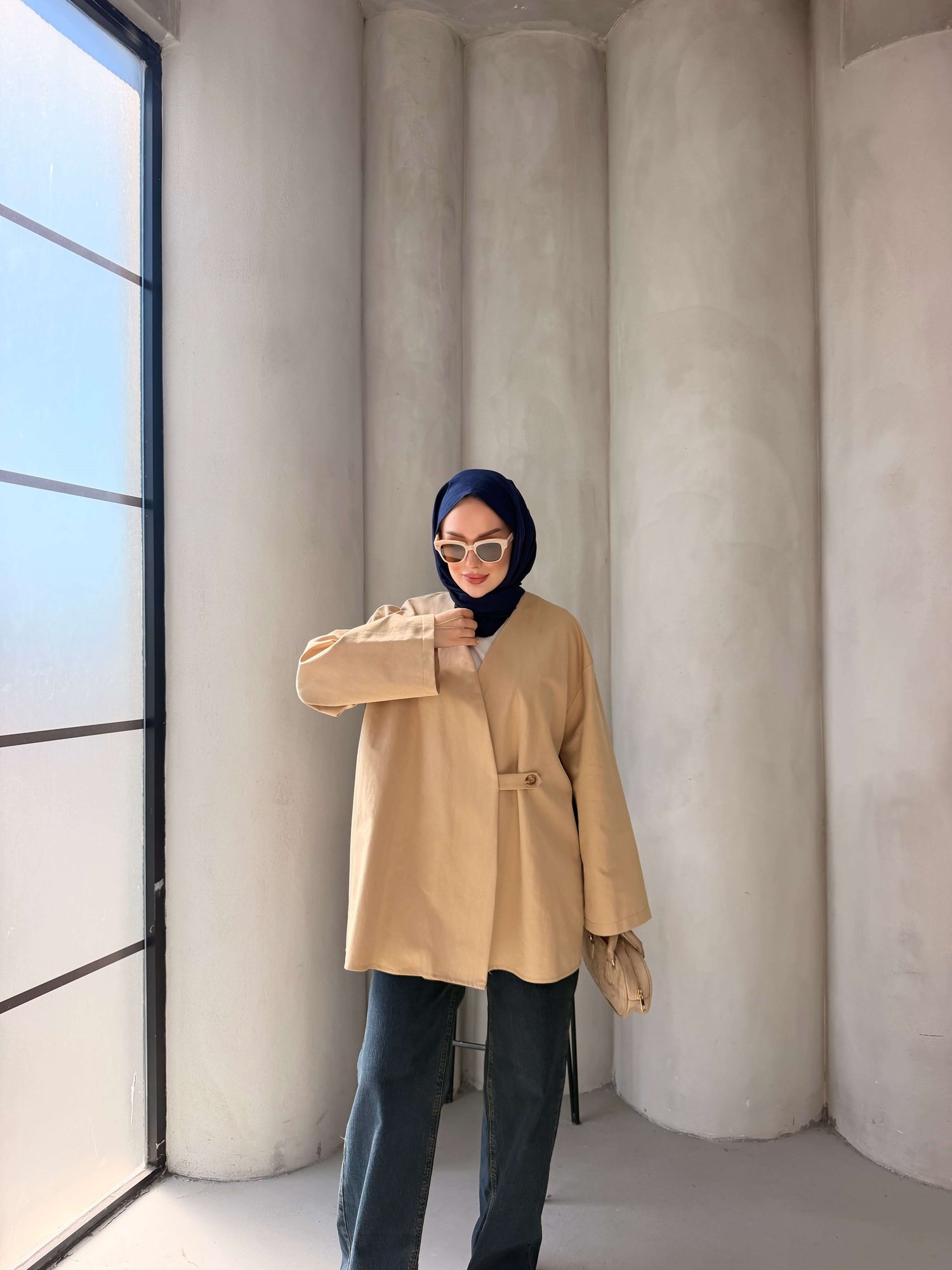 KORCE TRENC CEKET CAMEL