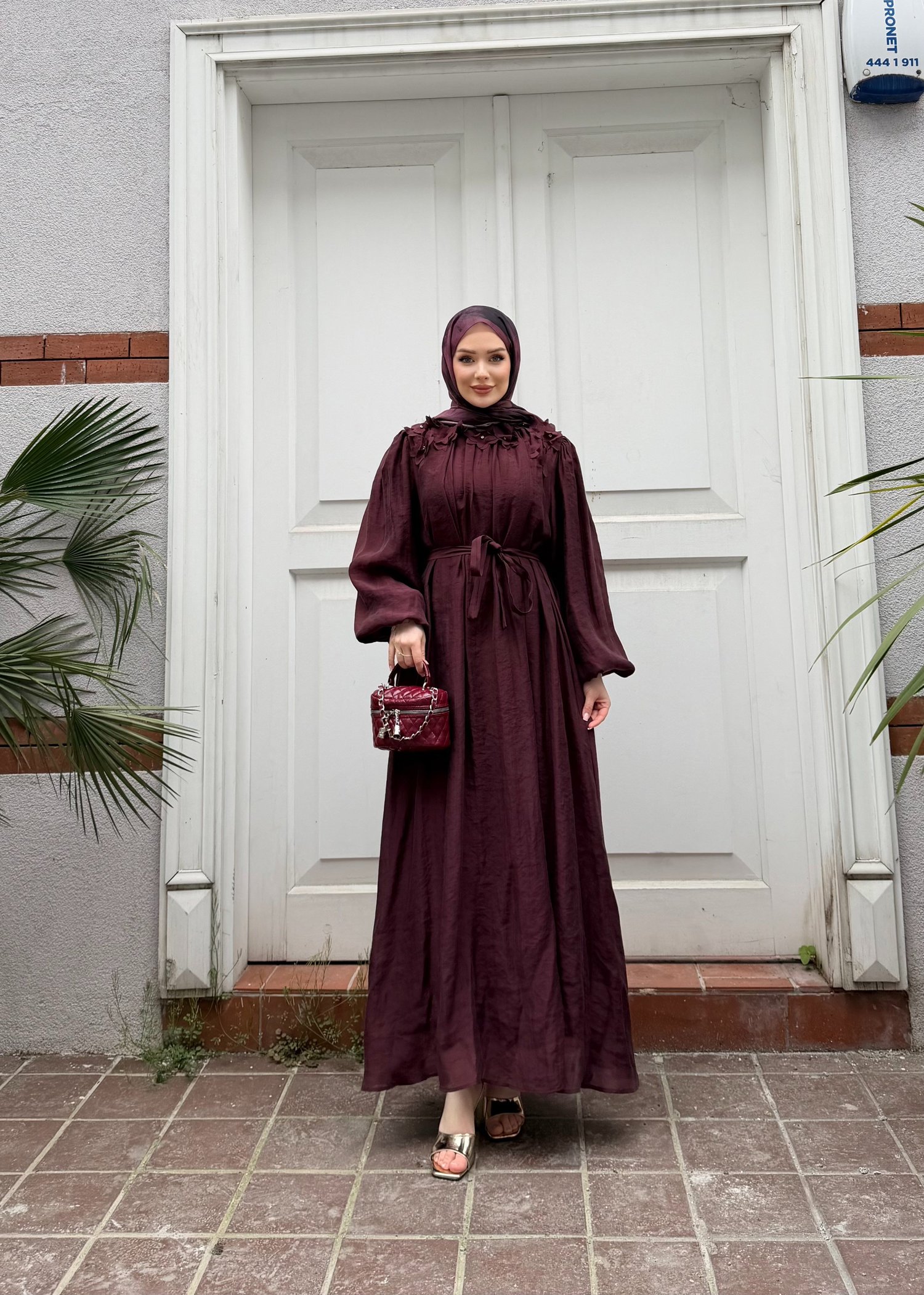 Navy Elbise | Bordo