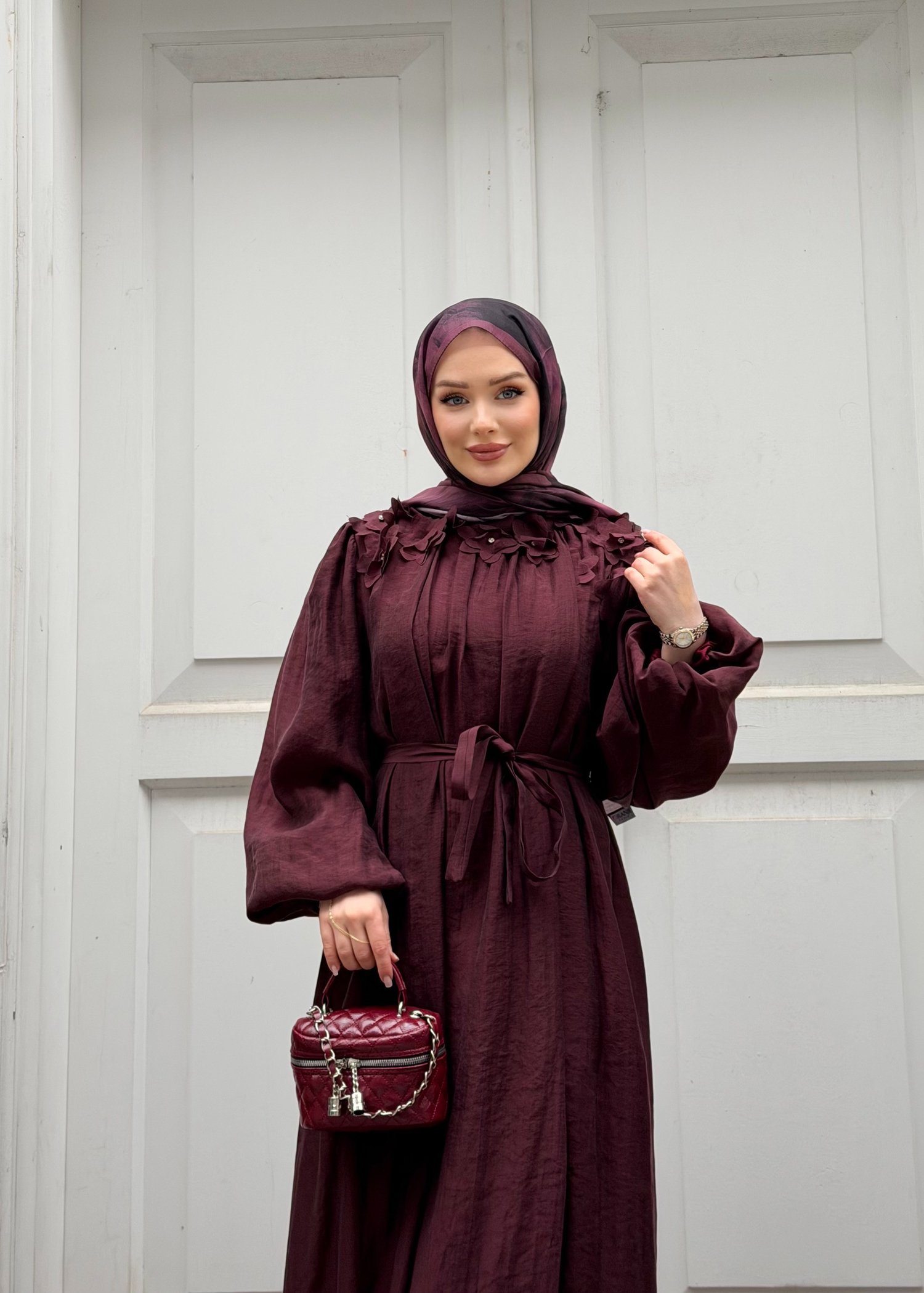 Navy Elbise | Bordo