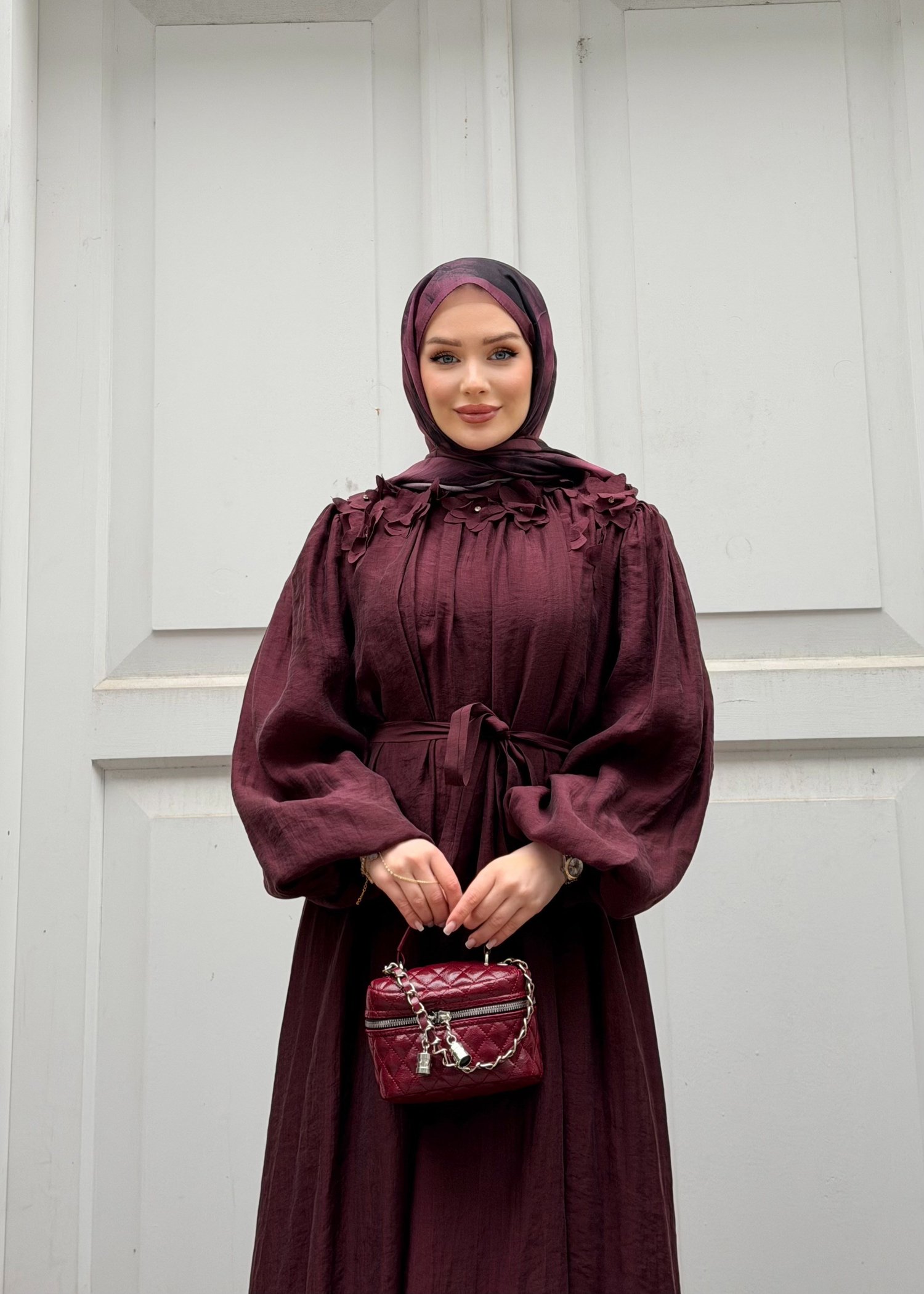 Navy Elbise | Bordo