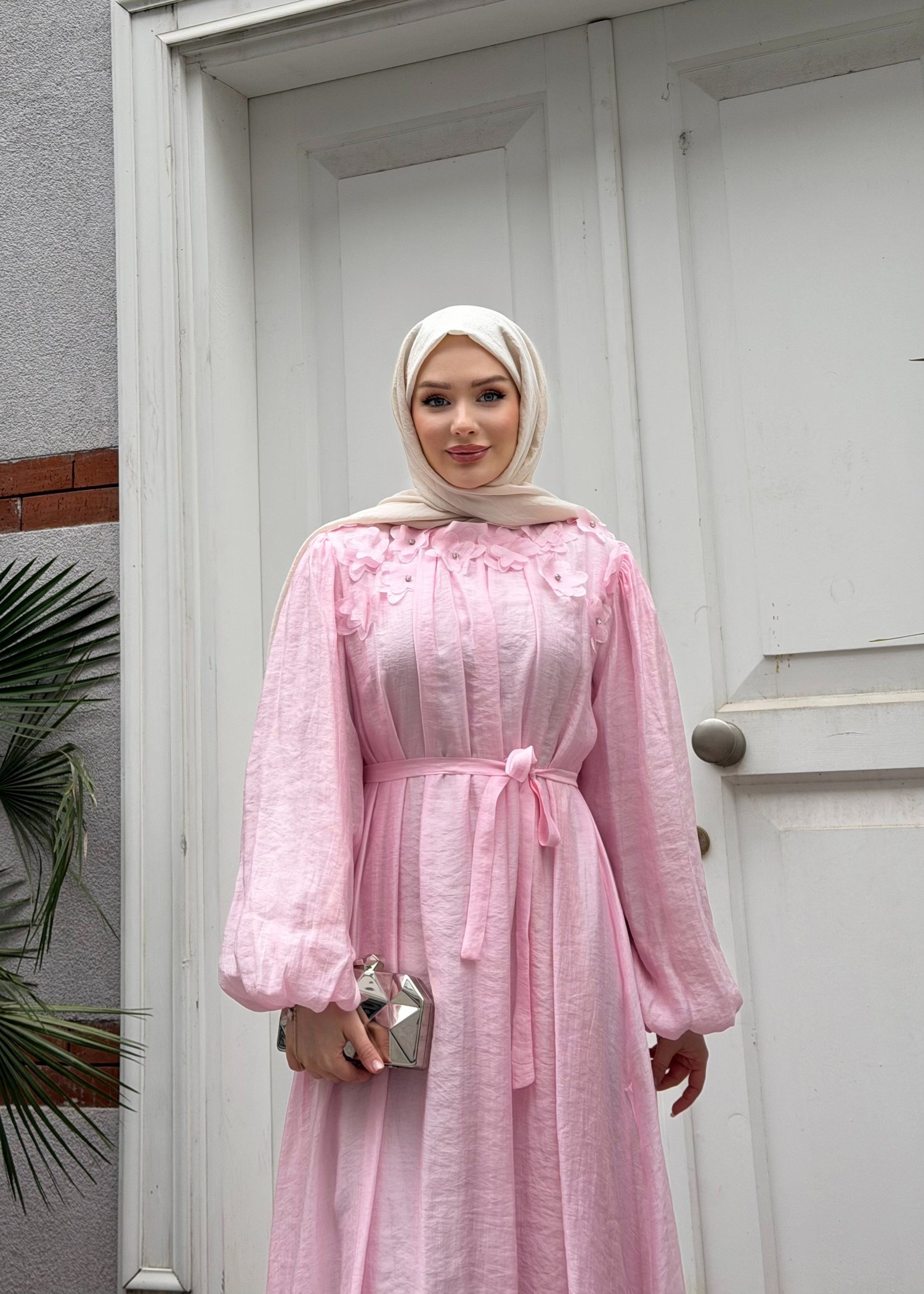 Navy Elbise | Pembe