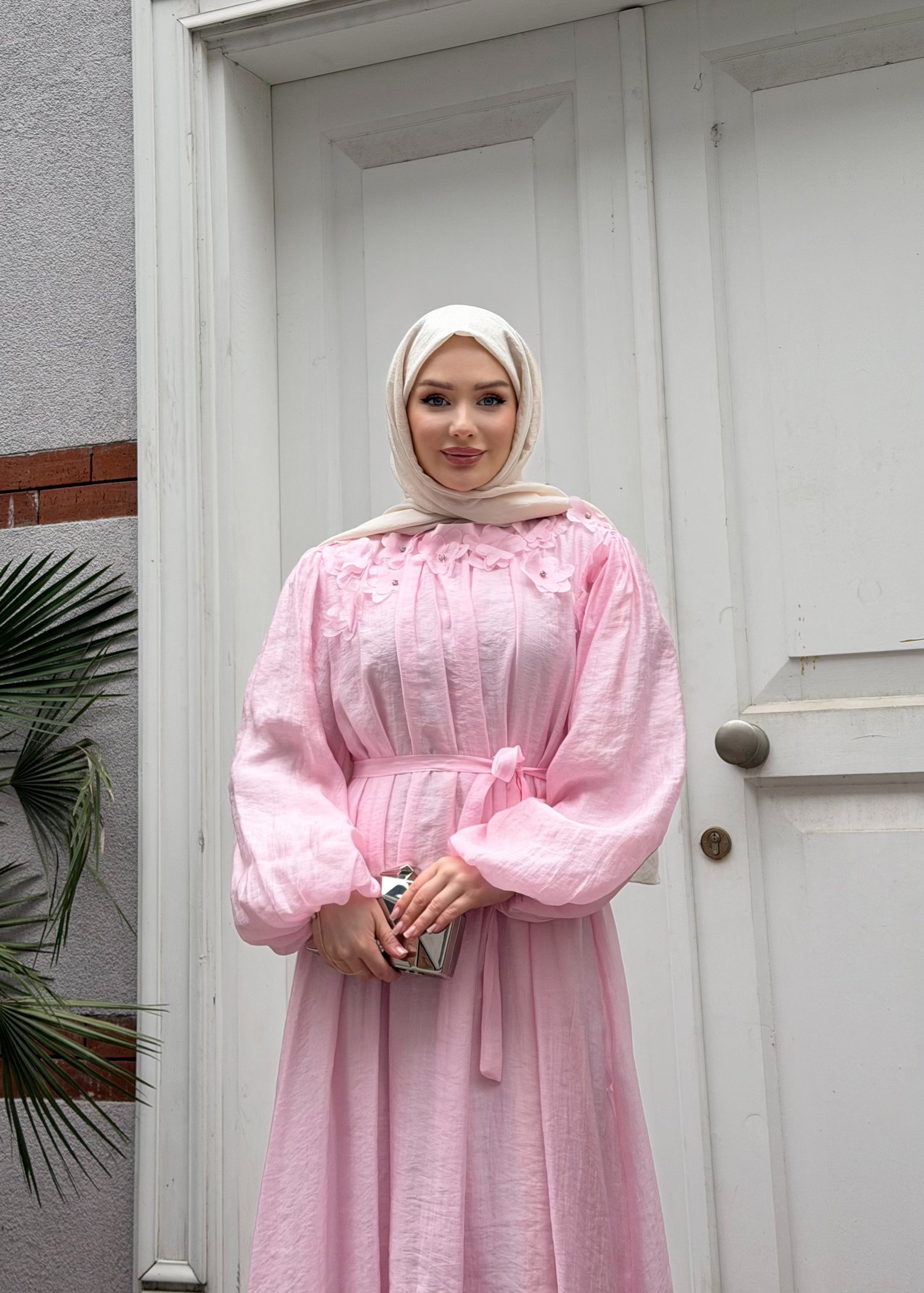 Navy Elbise | Pembe