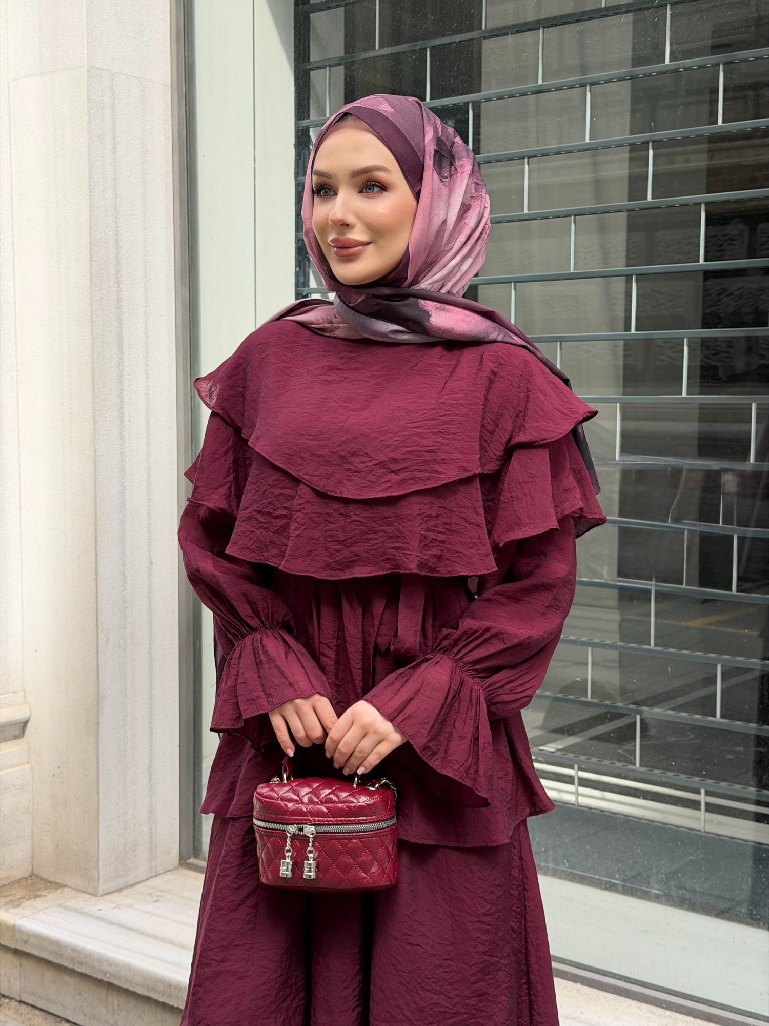 Nolya Elbise Bordo