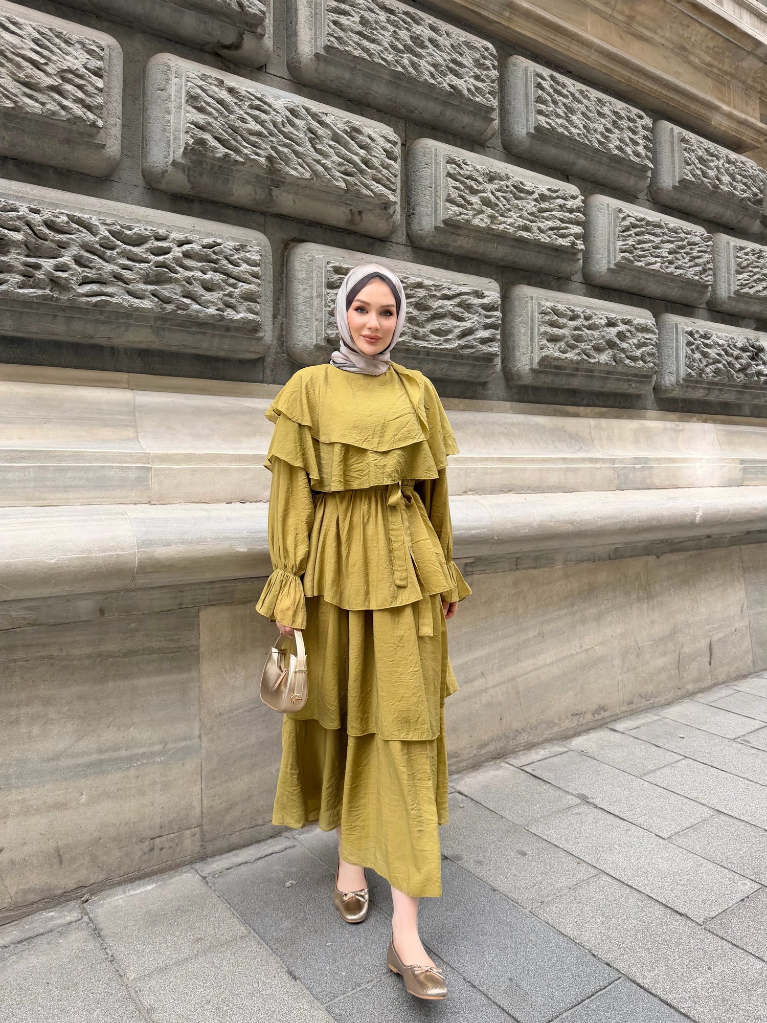 Nolya Elbise Yağ Yeşili