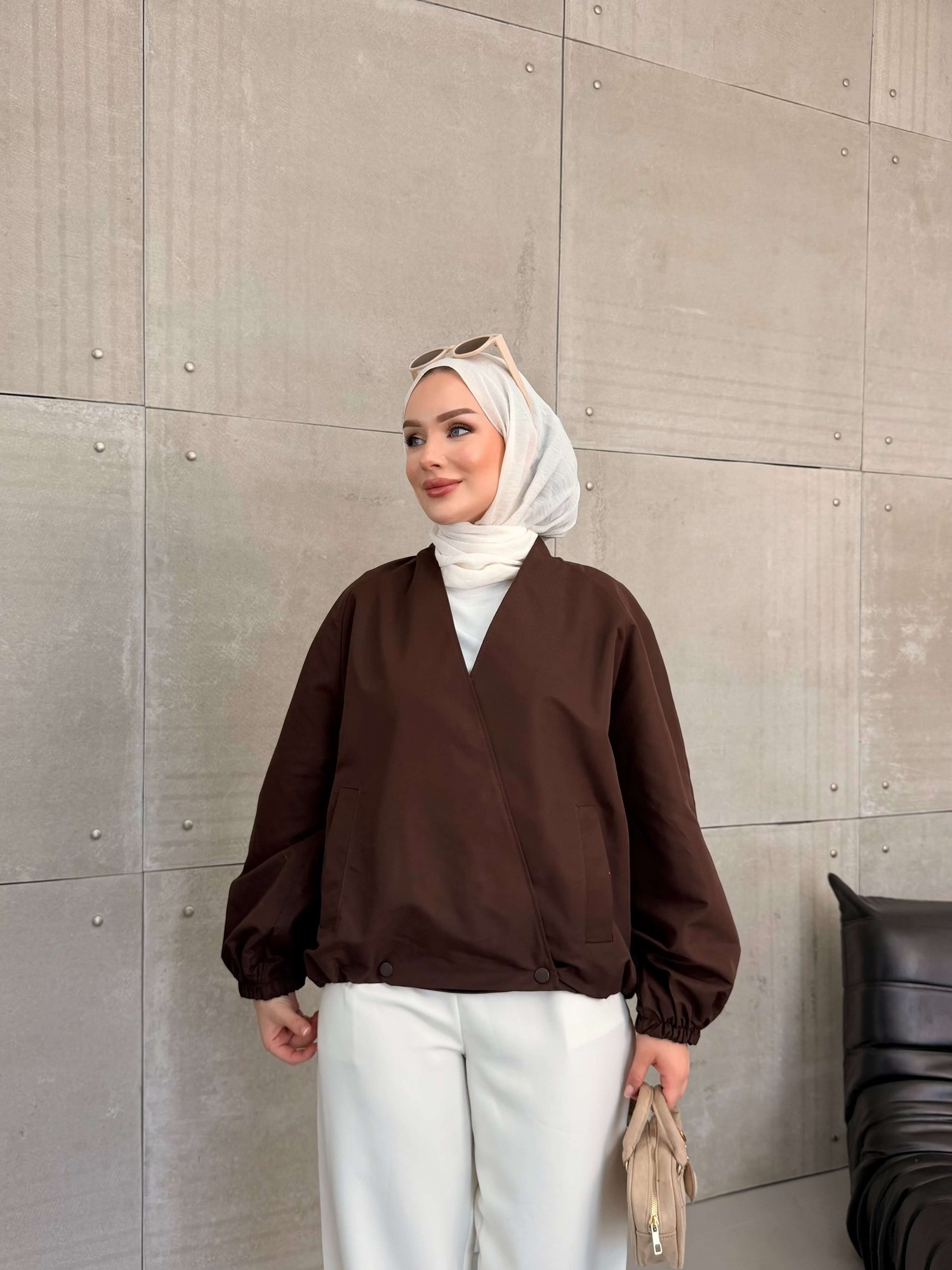 RÜYA ANVELOP BOMBER CEKET KAHVE