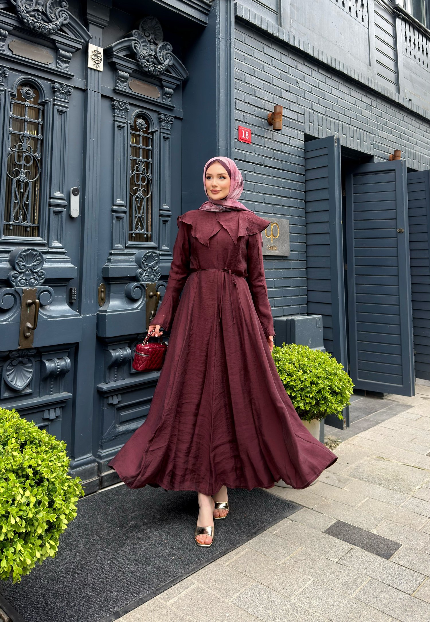 Sole Elbise | Bordo