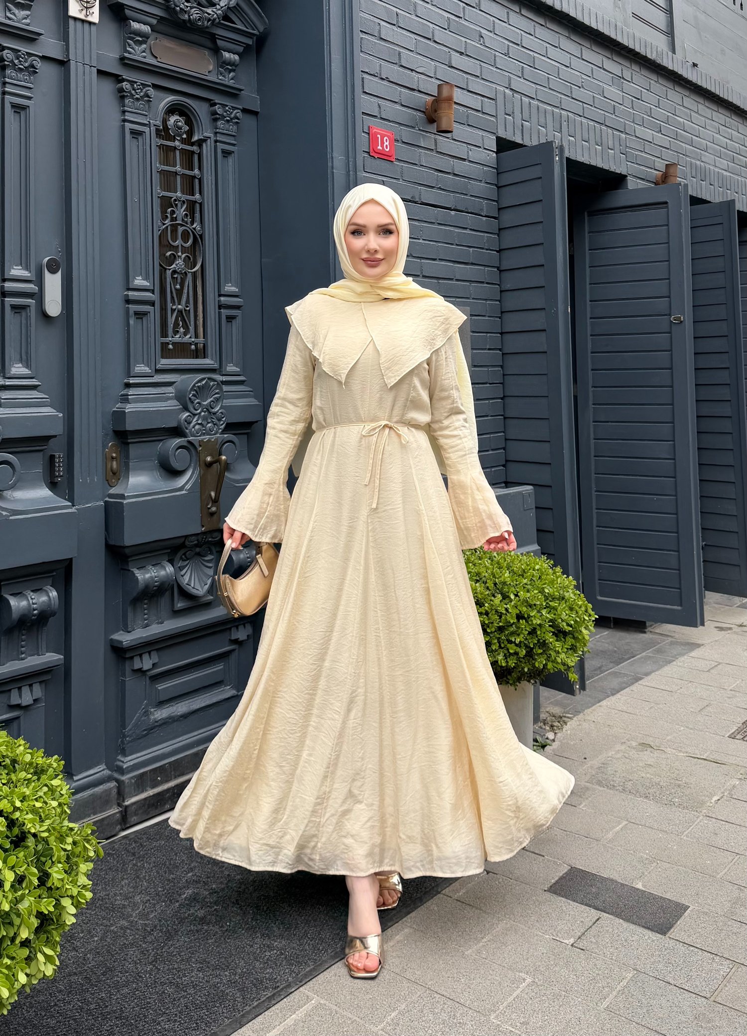 Sole Elbise | Sarı