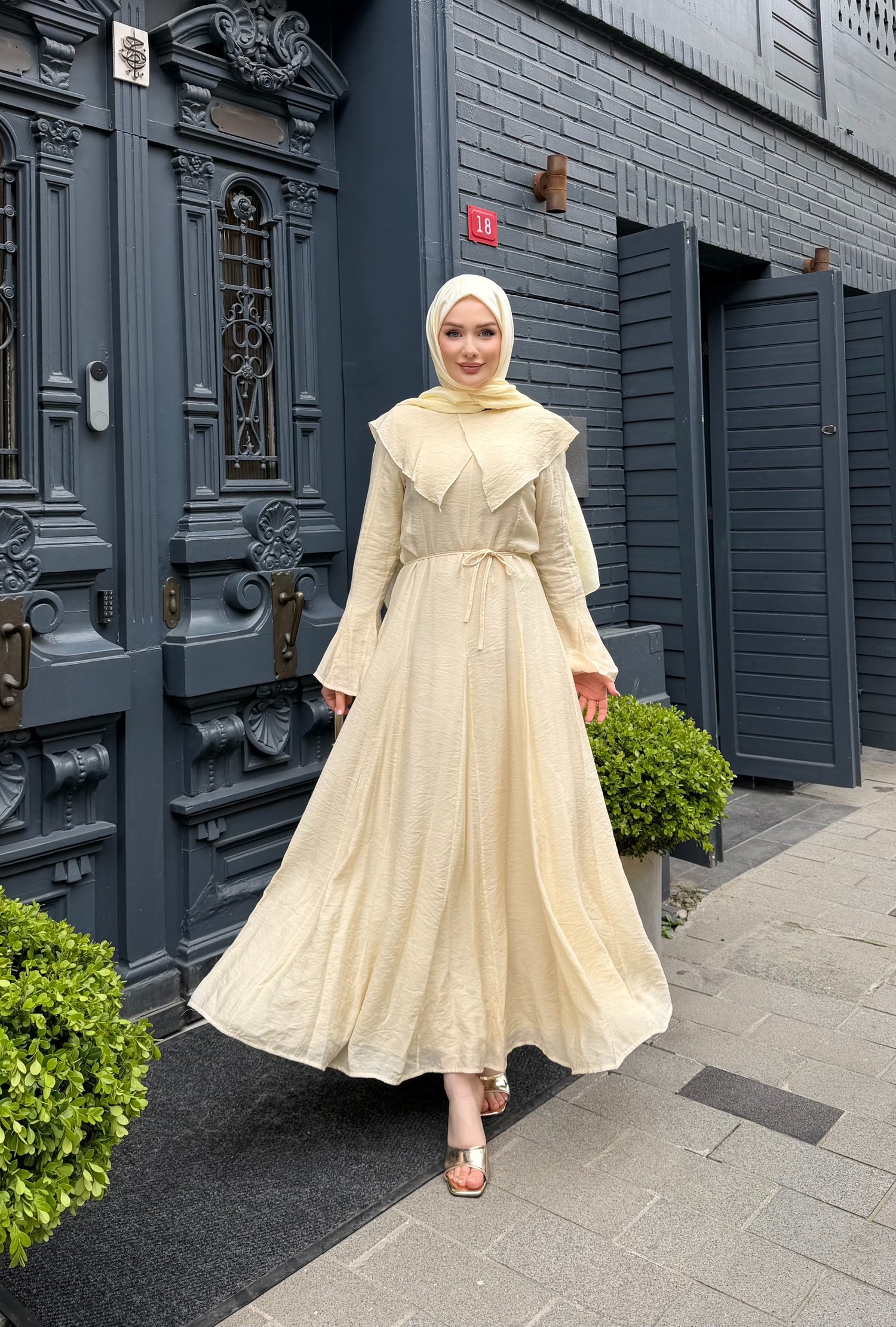 Sole Elbise | Sarı