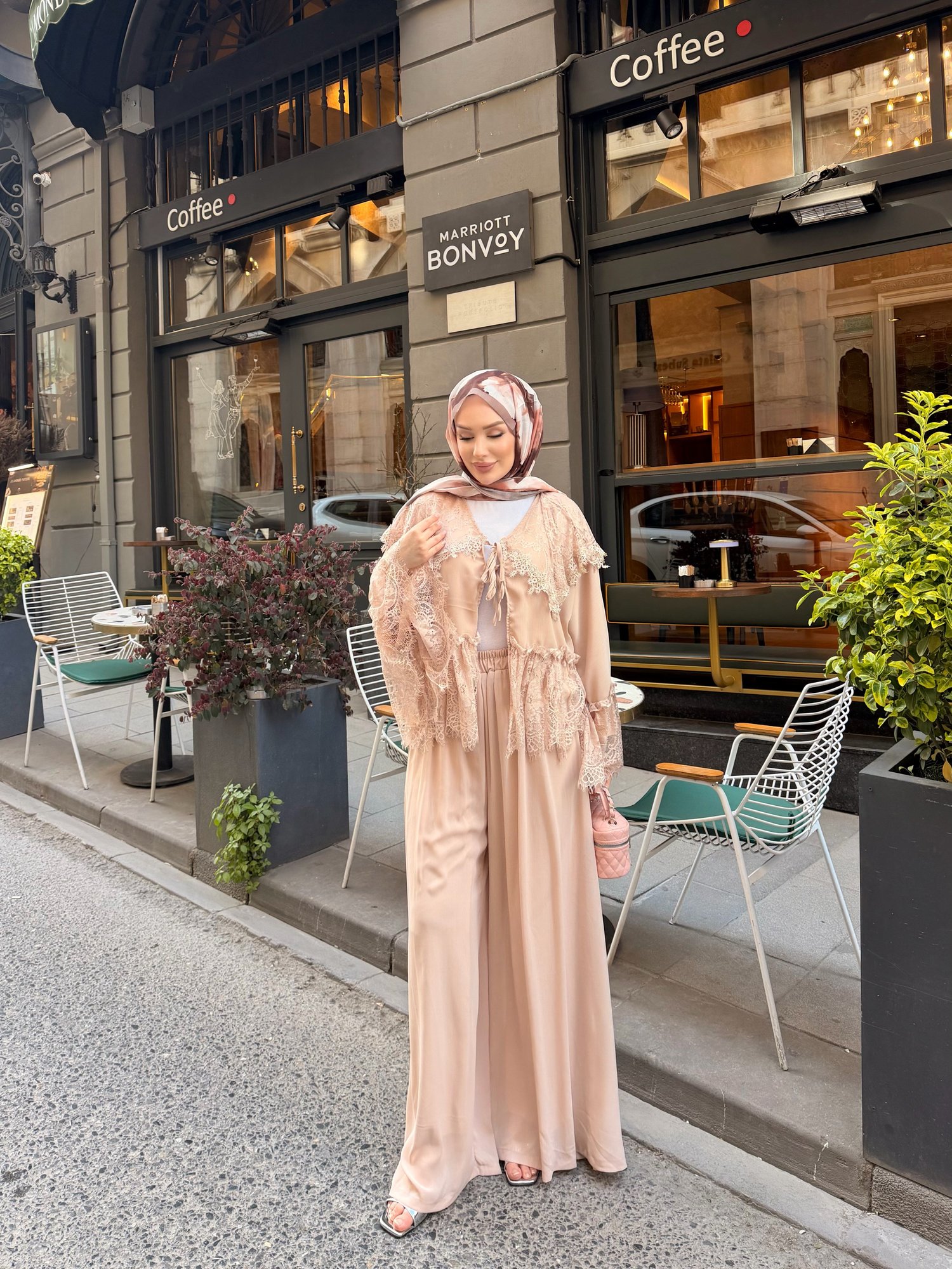 Swan Dantel Detaylı Takım | Bej
