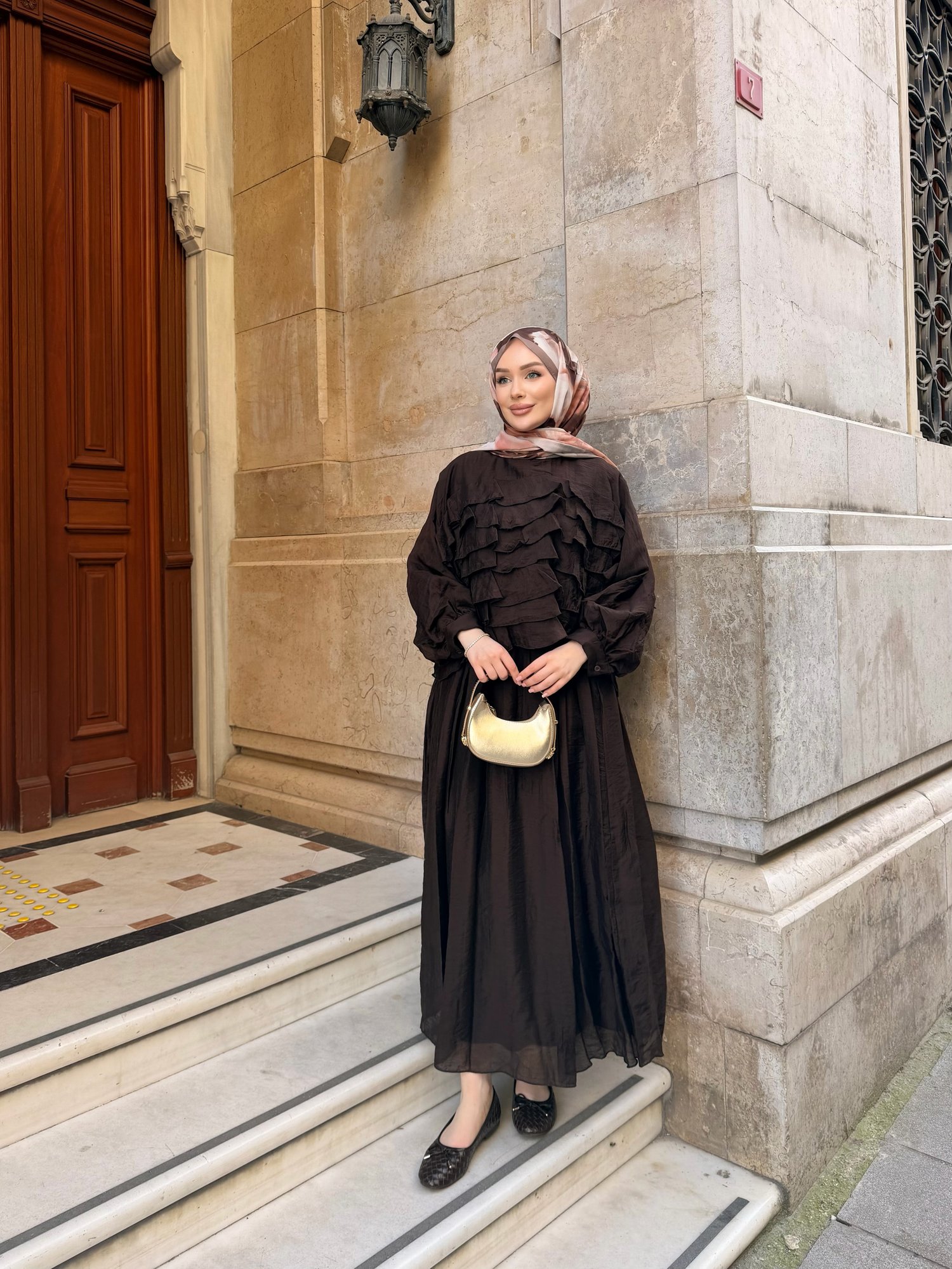 Swarski Etek Takım | Kahverengi