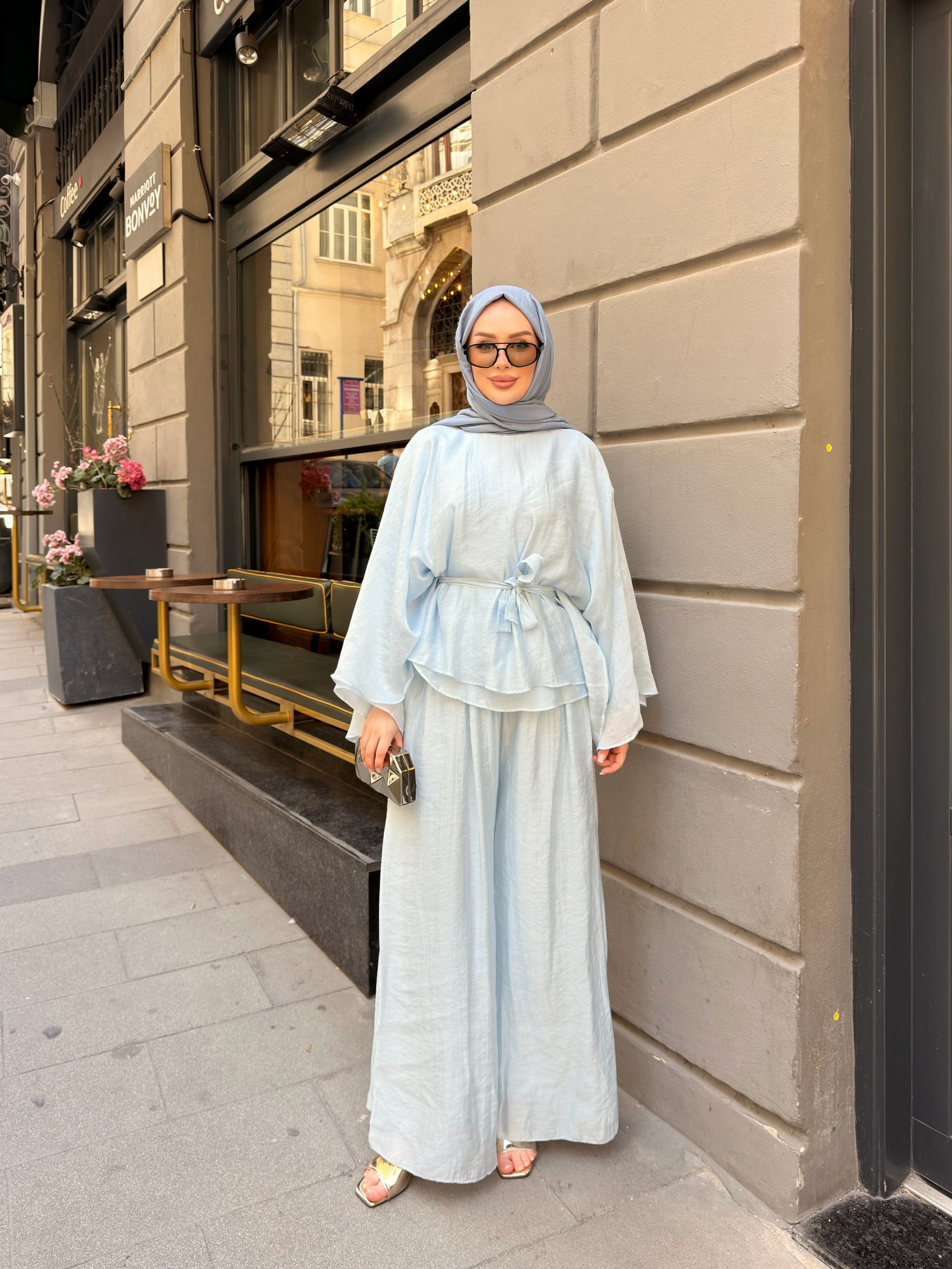 Valeska Pantolon Takım | Bebe Mavi