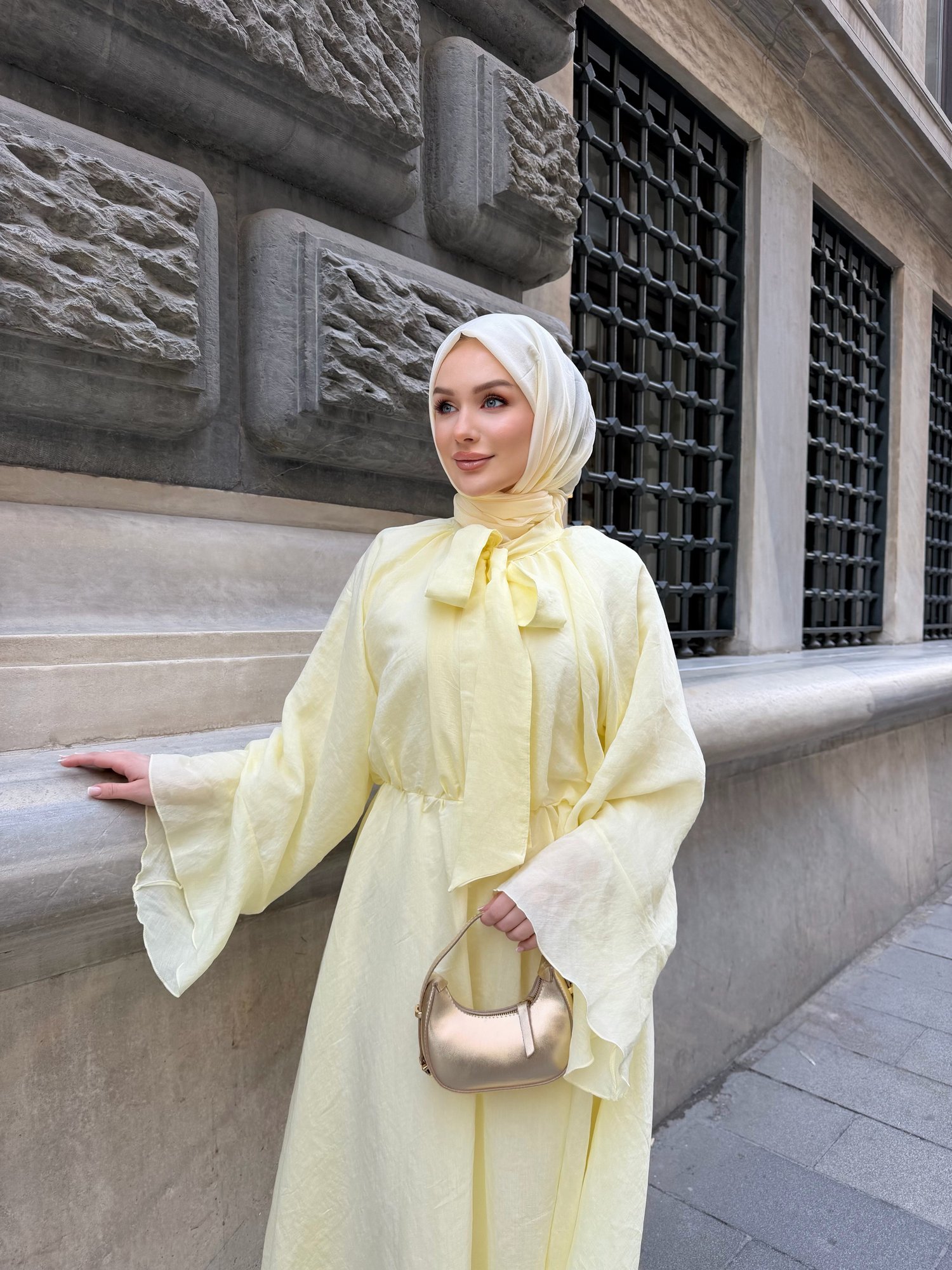 Vienna elbise sarı