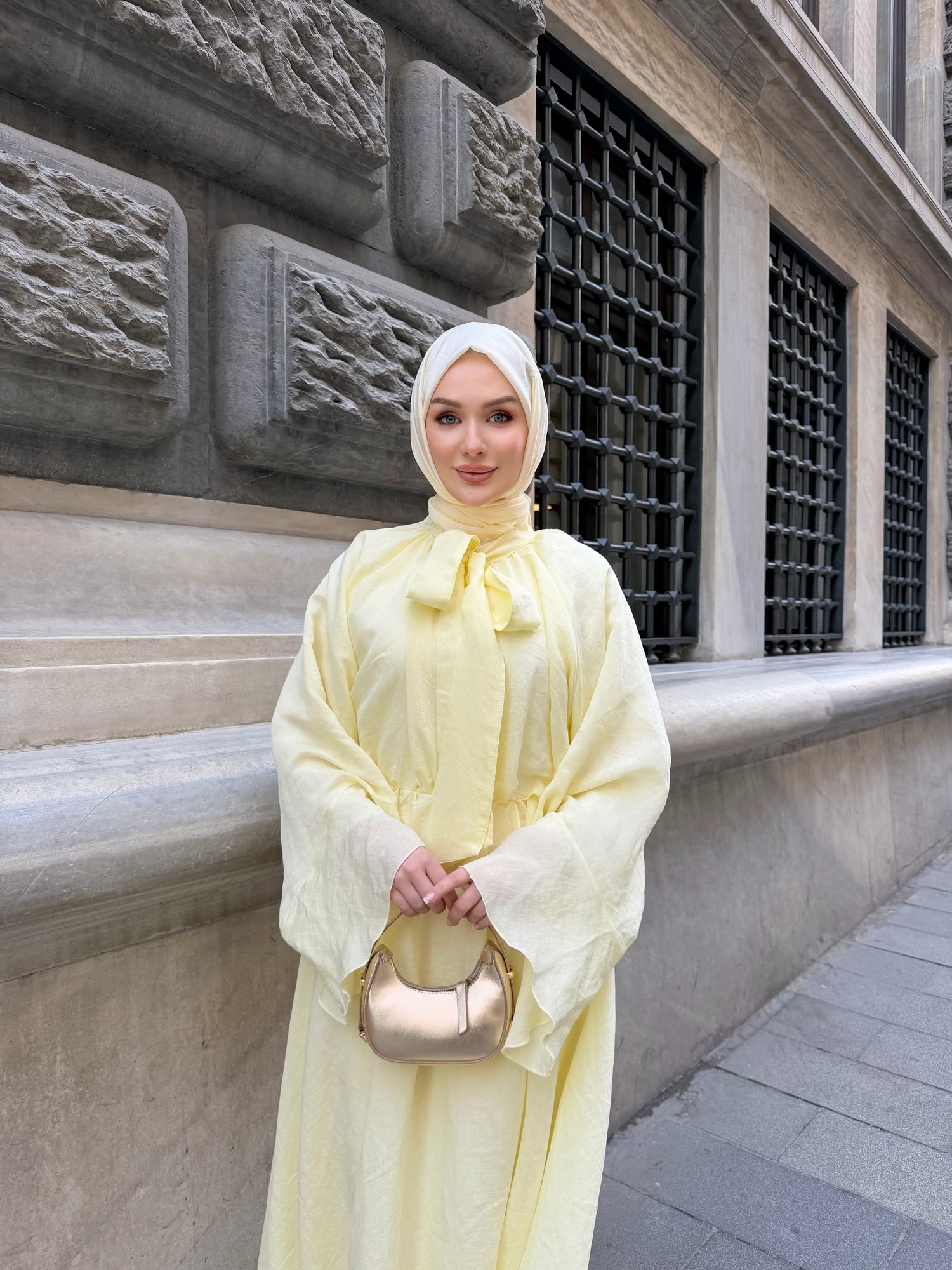 Vienna elbise sarı