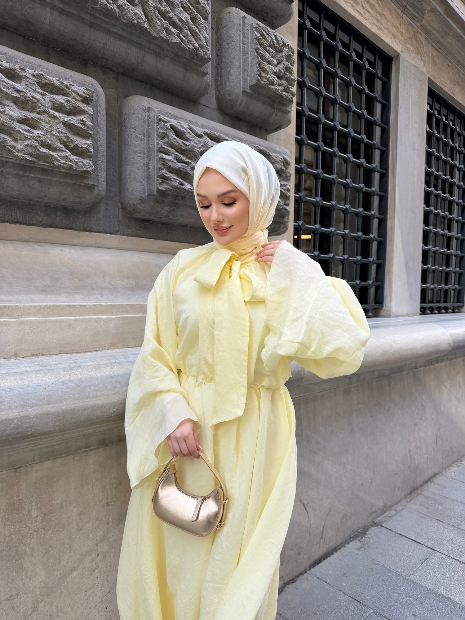 Vienna elbise sarı