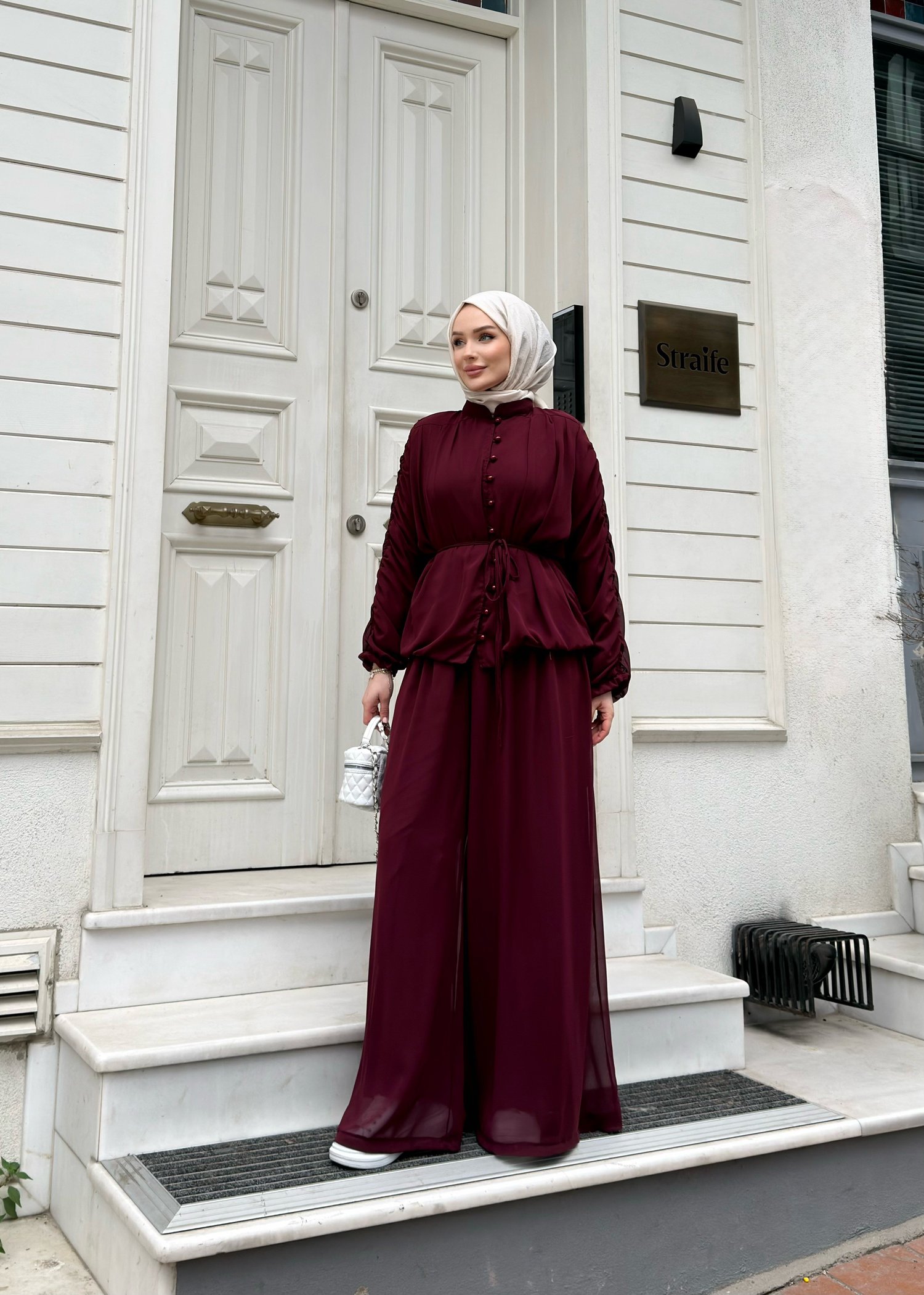 Voov Şifon Takım | Bordo