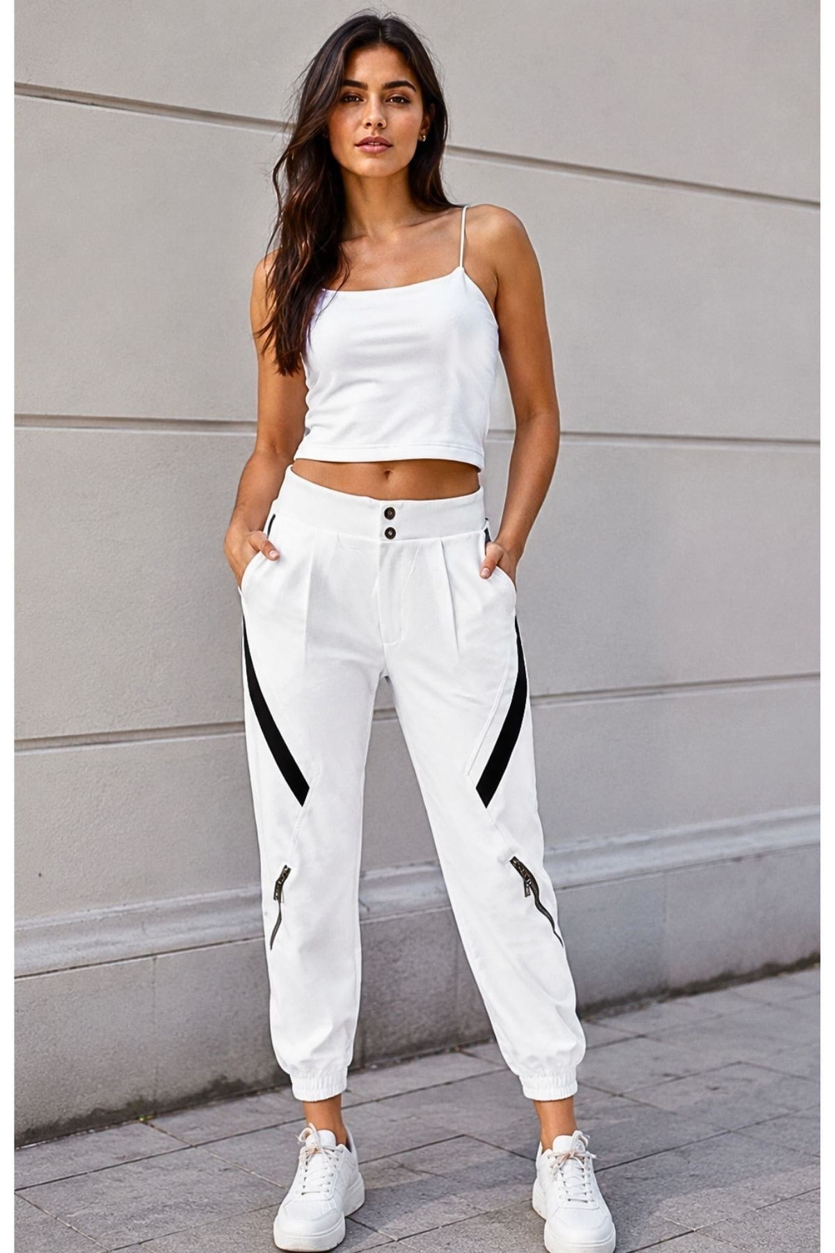 Basic Askılı Crop Bluz