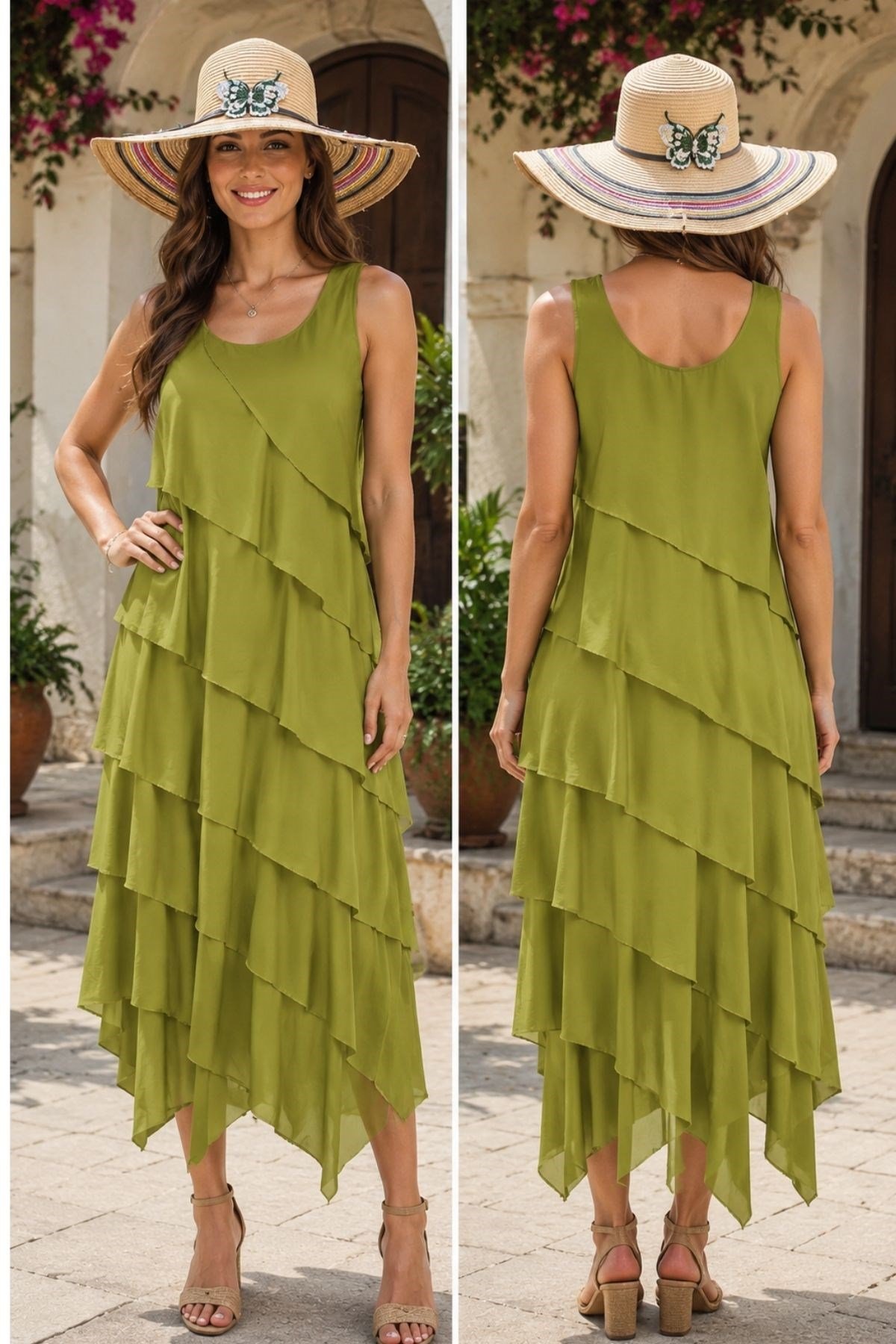 Boho-Chic Kat Kat Otantik Elbise
