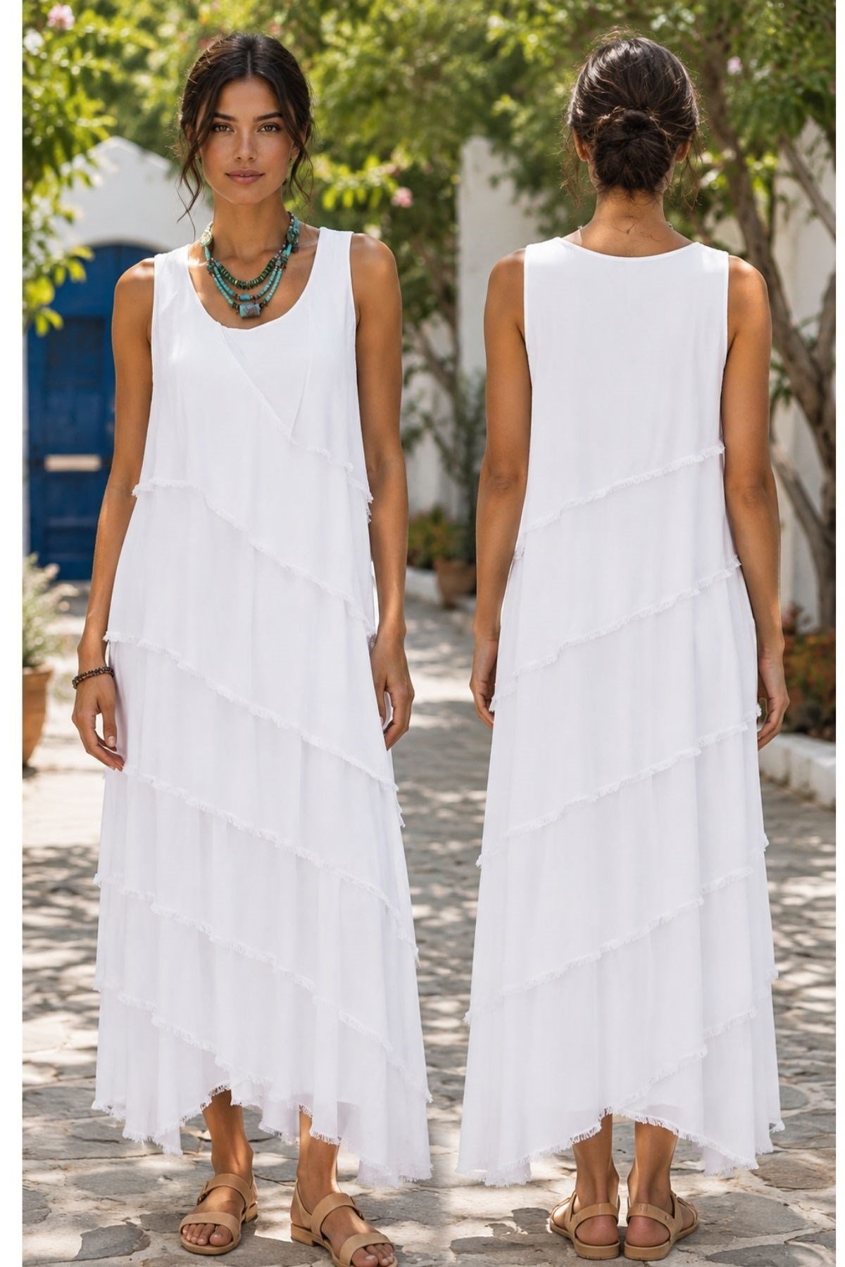 Boho-Chic Kat Kat Otantik Elbise